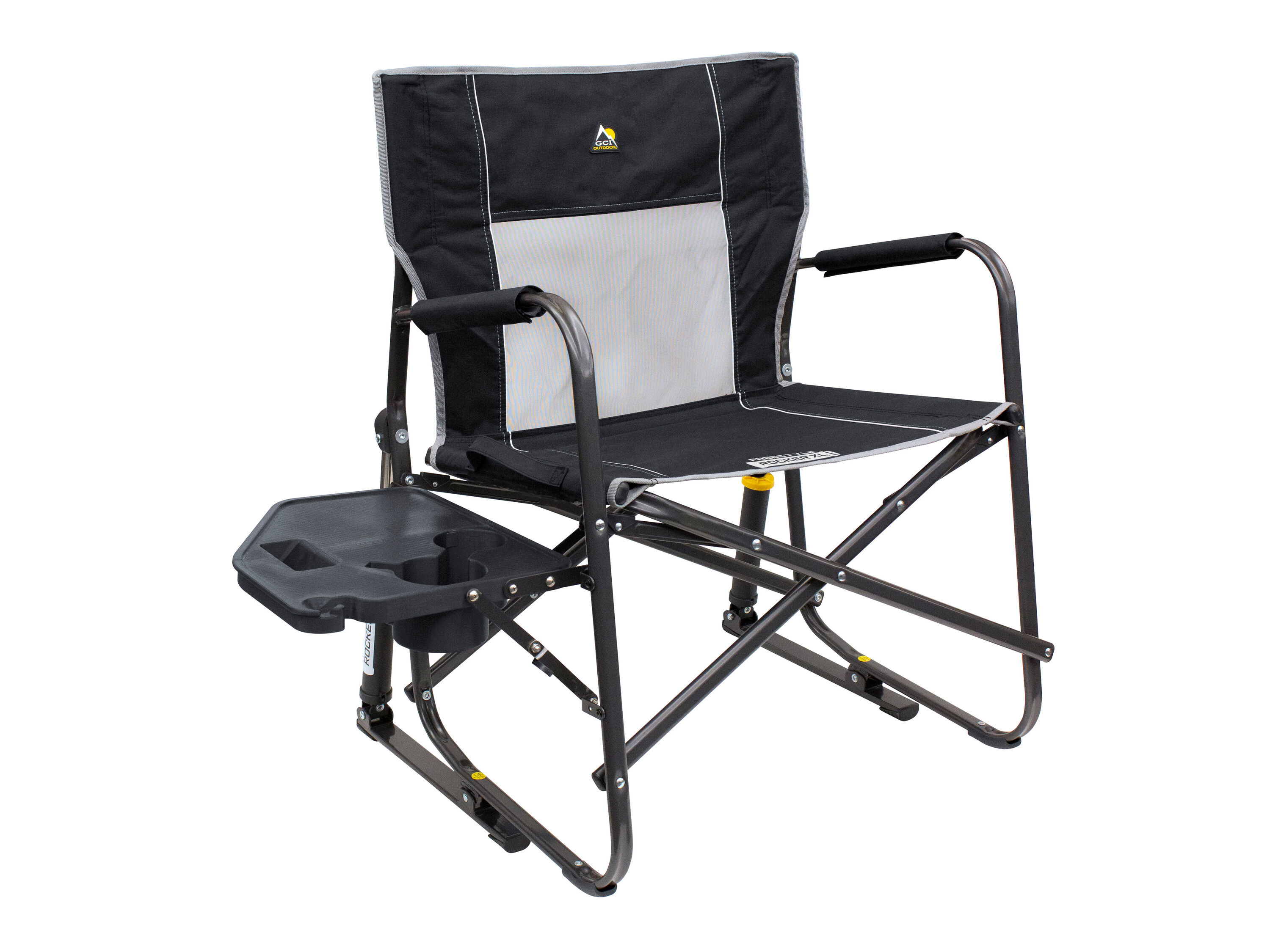 GCI Freestyle Rocker XL™ Campingstoel met schommelfunctie en zijtafel (zwart) - 0631444009481
