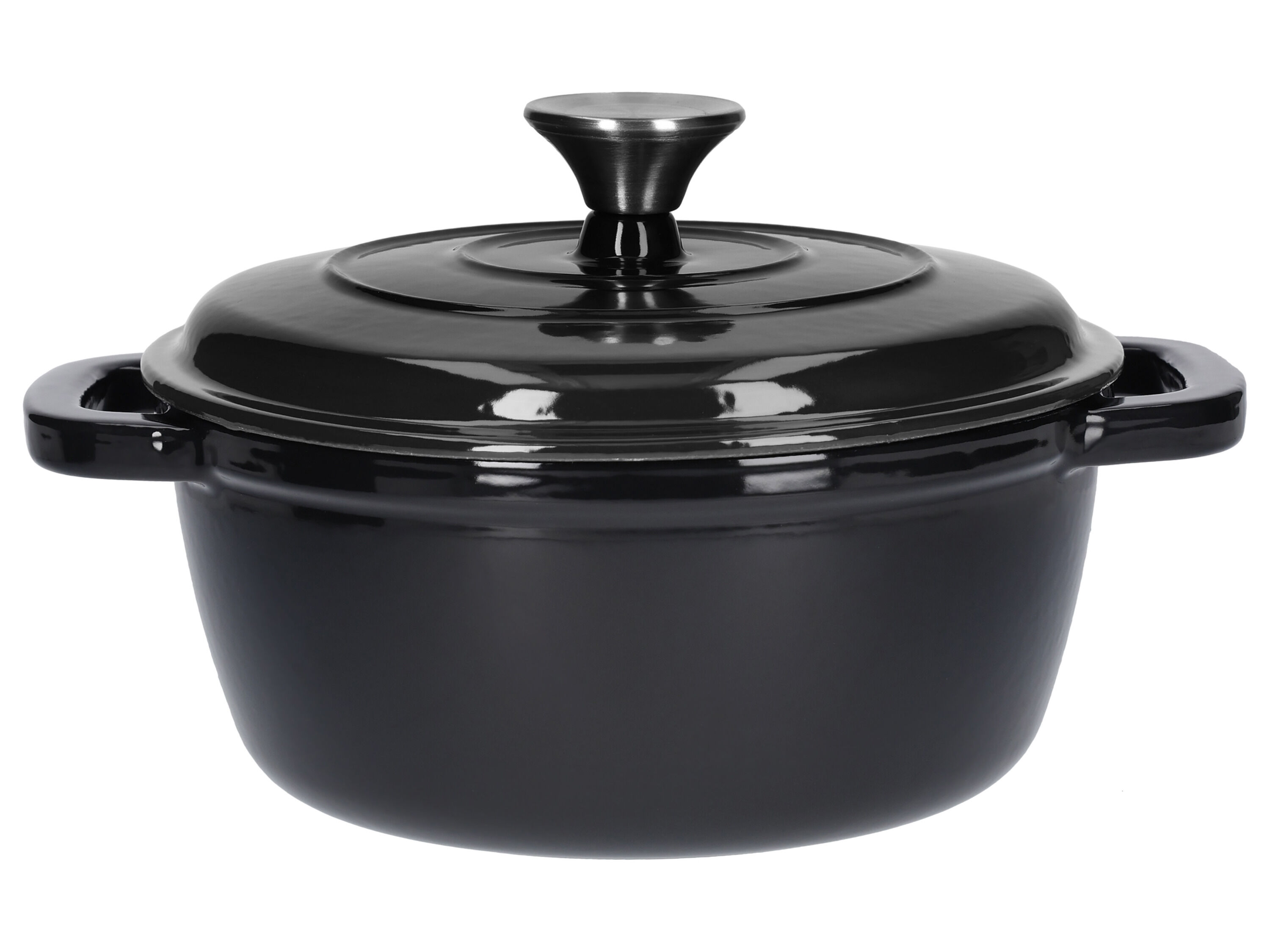 SILVERCREST Gietijzeren pan 22 cm 2,8 L (Zwart) - 4052916658345