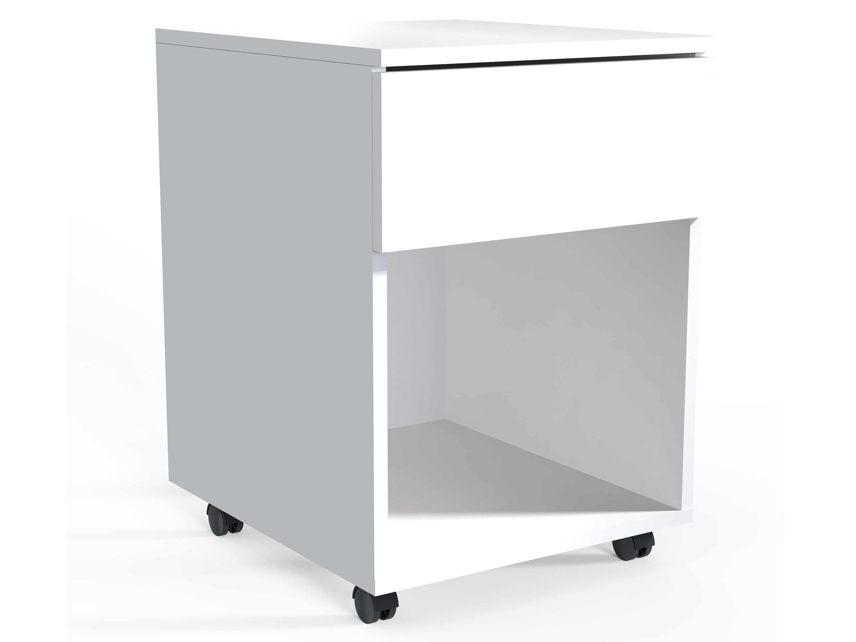 VCM Kastje op wielen (Wit, 1 lade) - 4051814419386