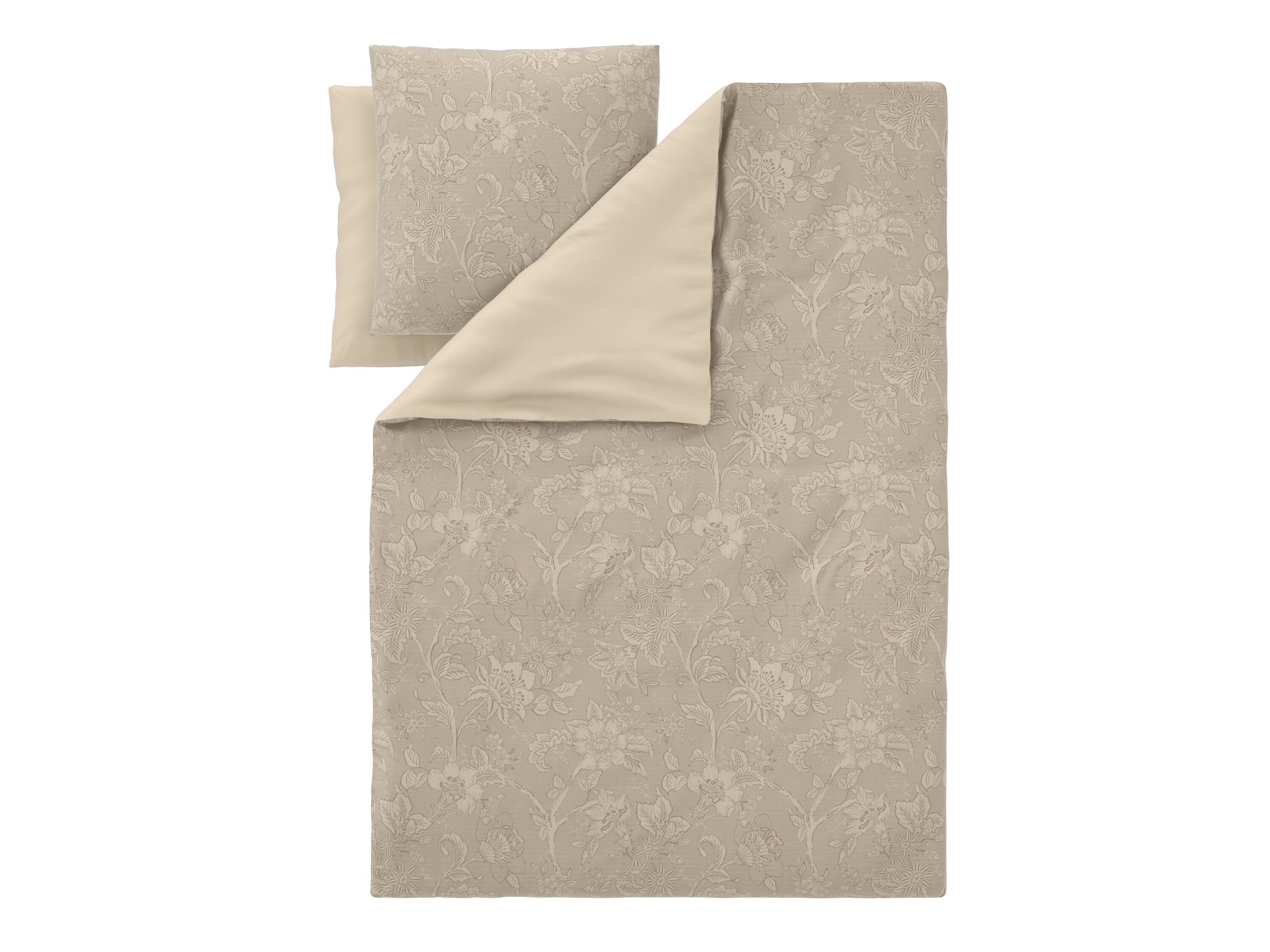 LIVARNO Satijnen dekbedovertrek 200 x 200 cm (Beige) - 4052916828694