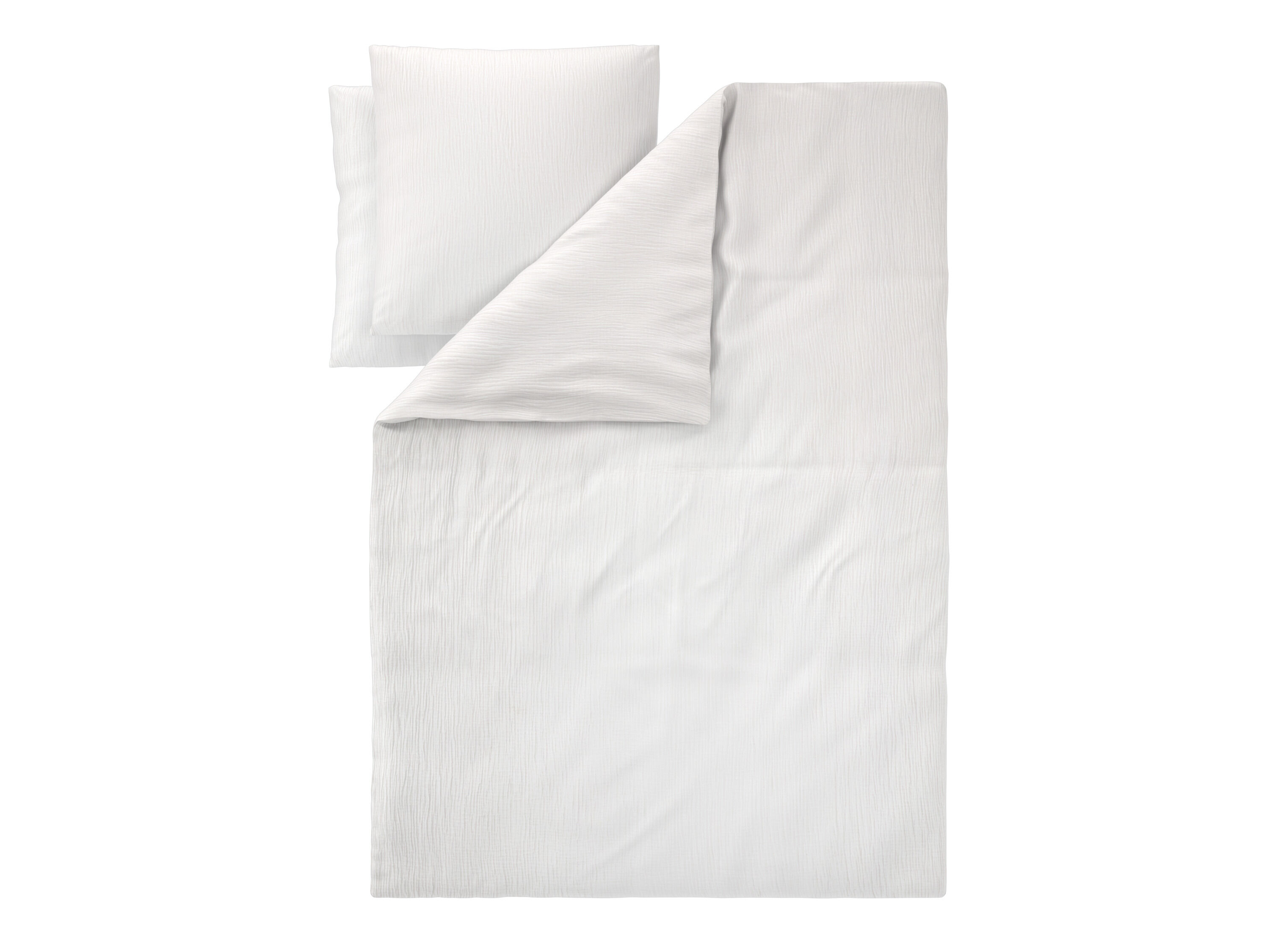 LIVARNO Mousseline dekbedovertrek 240 x 220 cm (Wit) - 4052916907924