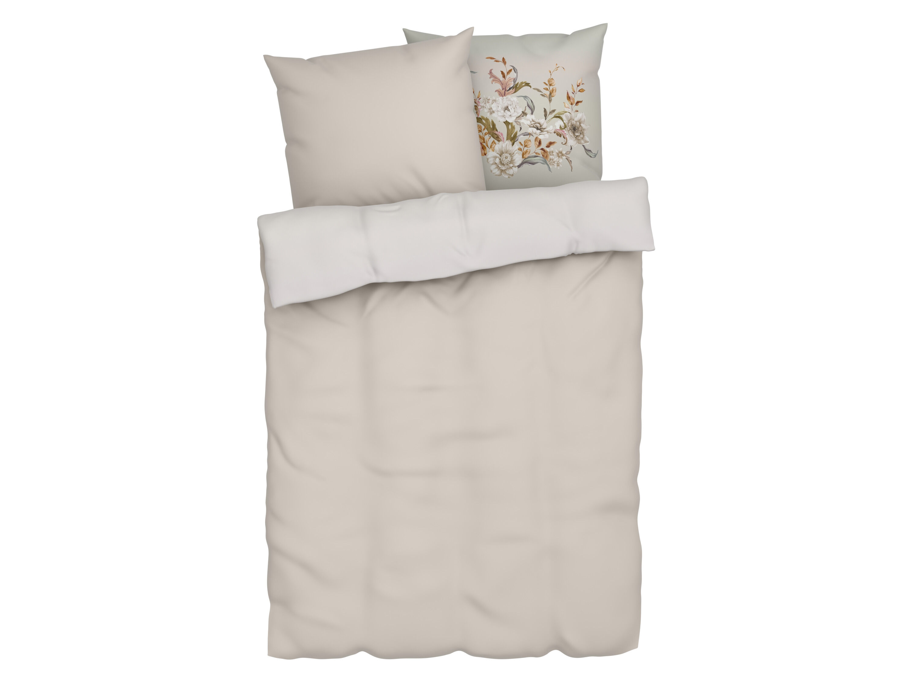 LIVARNO home Satijnen dekbedovertrek 200 x 200 cm (Beige) - 4052916635513