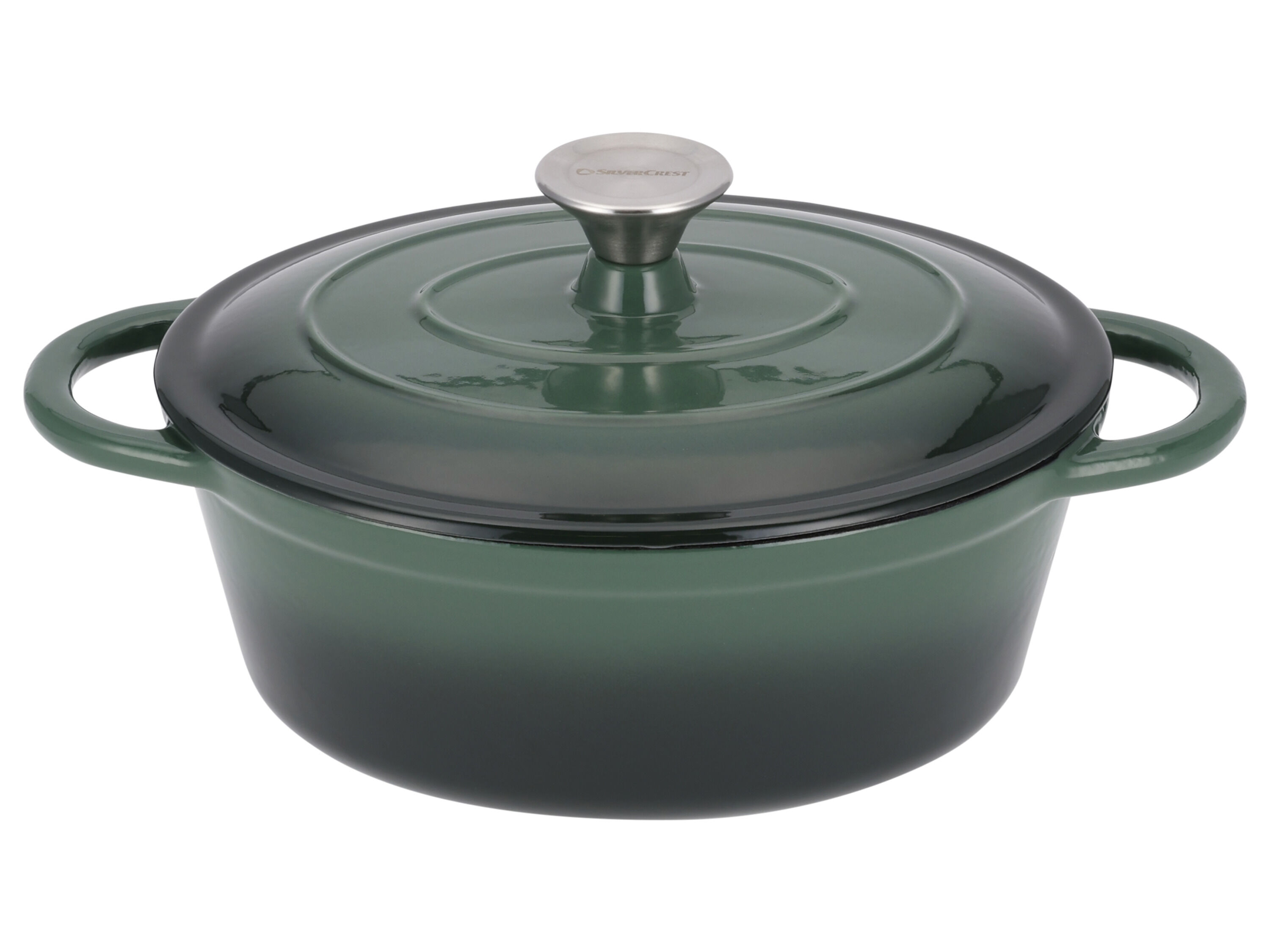 SILVERCREST Gietijzeren pan 25 cm 3 L (Groen) - 4052916659052