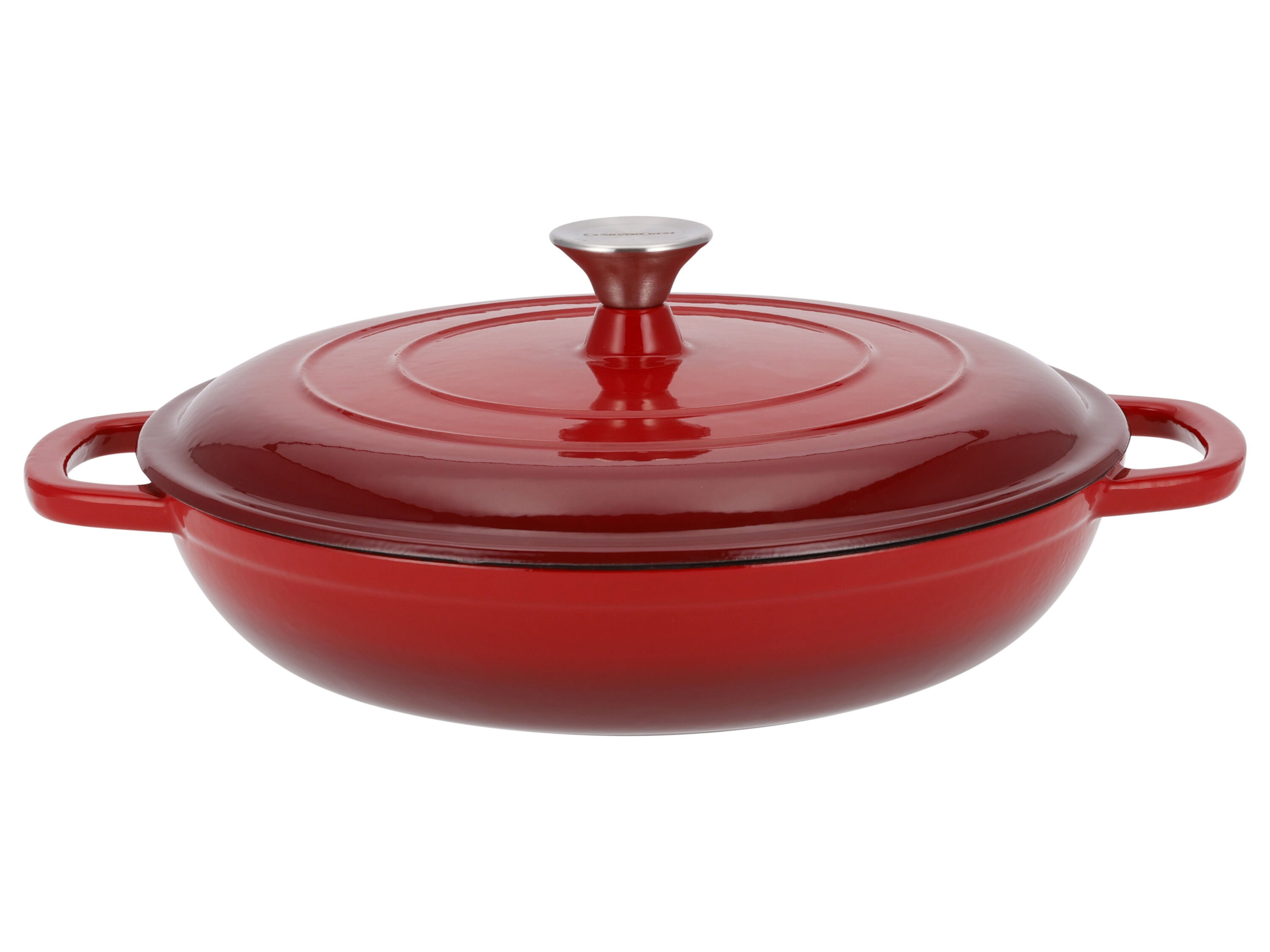 SILVERCREST Gietijzeren pan 30 cm 3,7 L (Rood) - 4052916658901