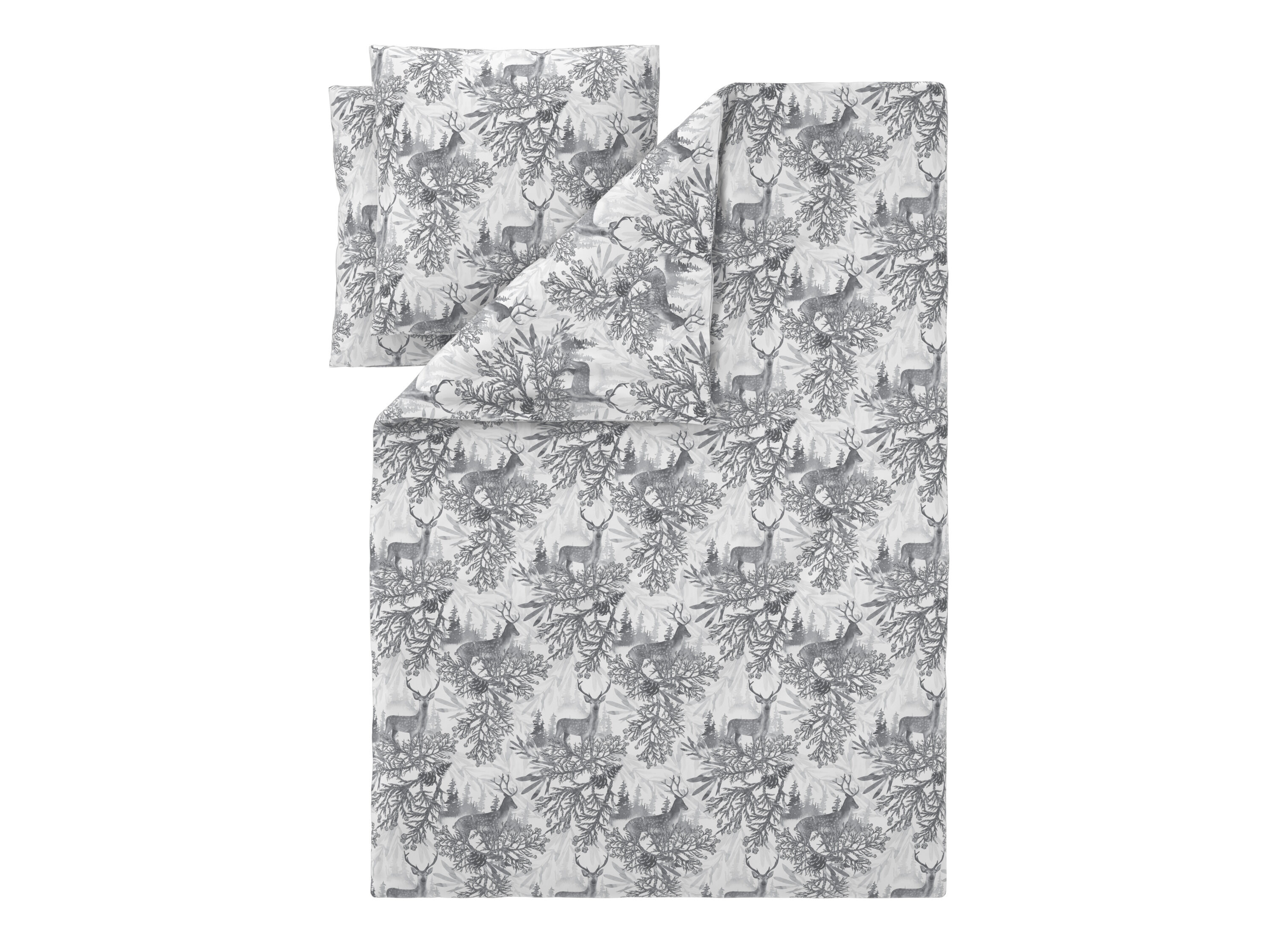 LIVARNO Dekbedovertrek 200 x 200 cm (Wit/grijs) - 4052916849675