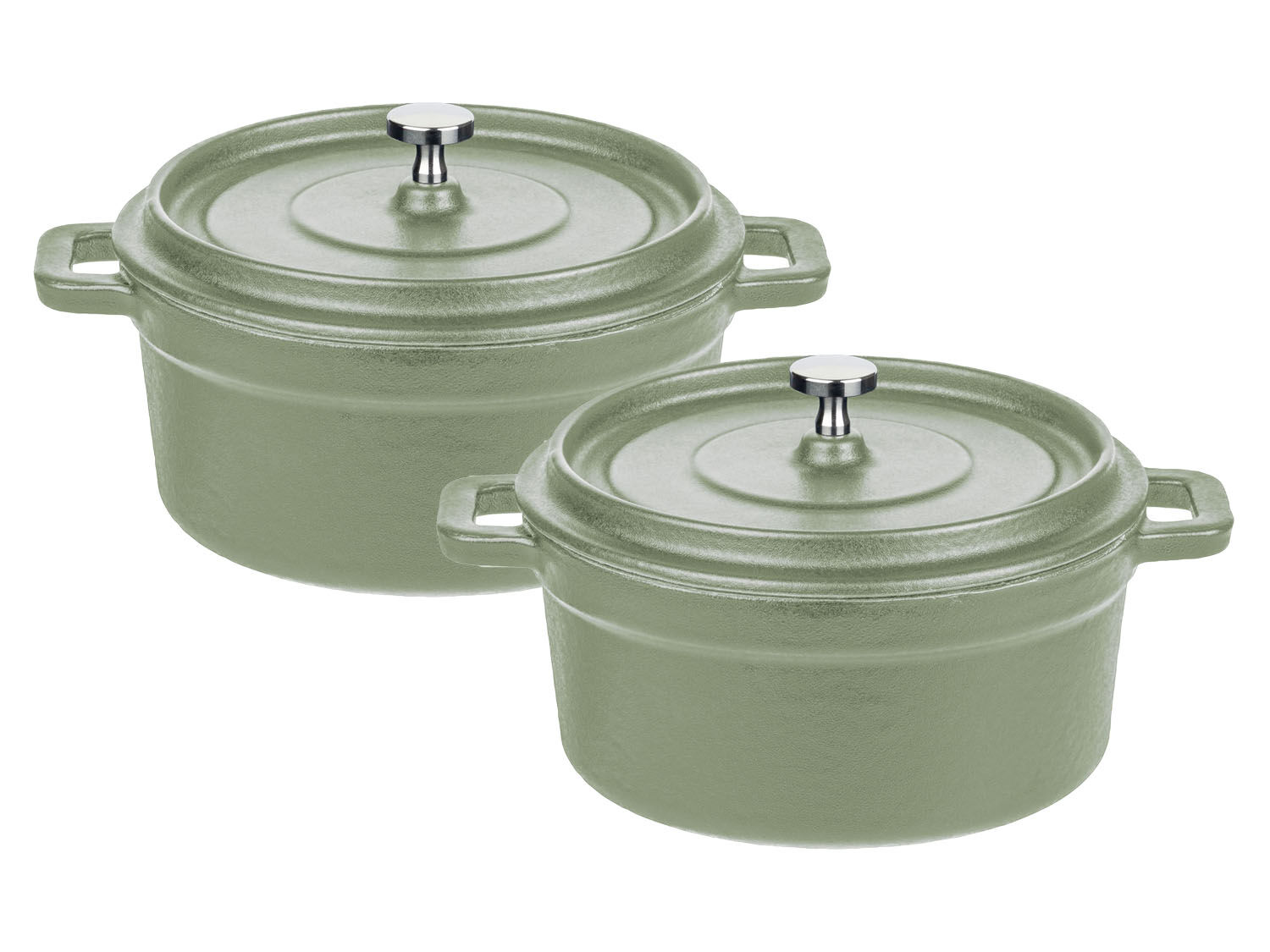GSW 2 gietijzeren mini serveerpannen (Groen) - 4005643719209