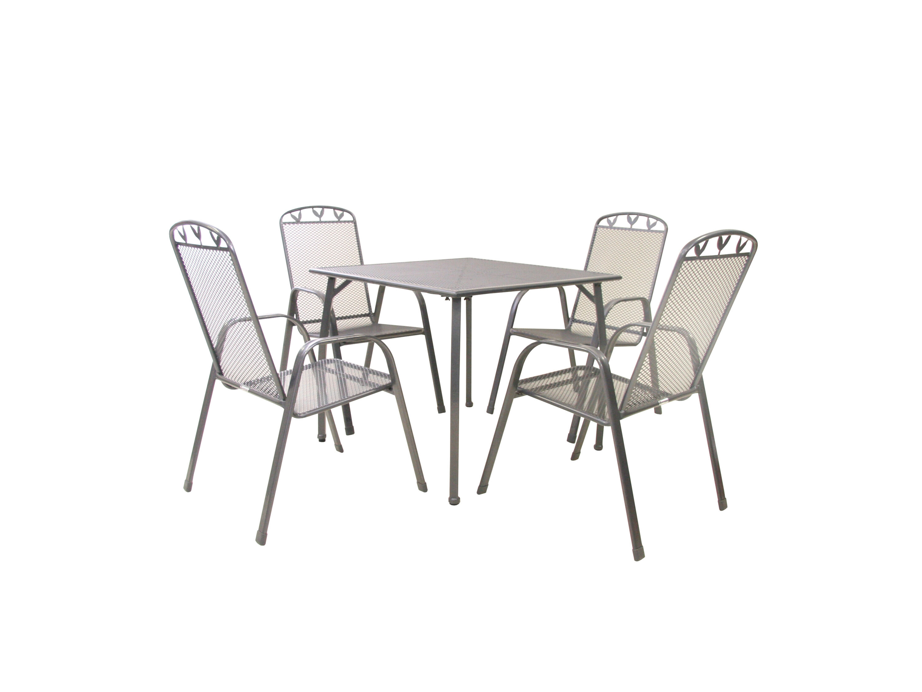 Greemotion Tuinset Toulouse (Tafel + 4 stapelstoelen, 90 x 74 x 90 cm) - 4005437025981