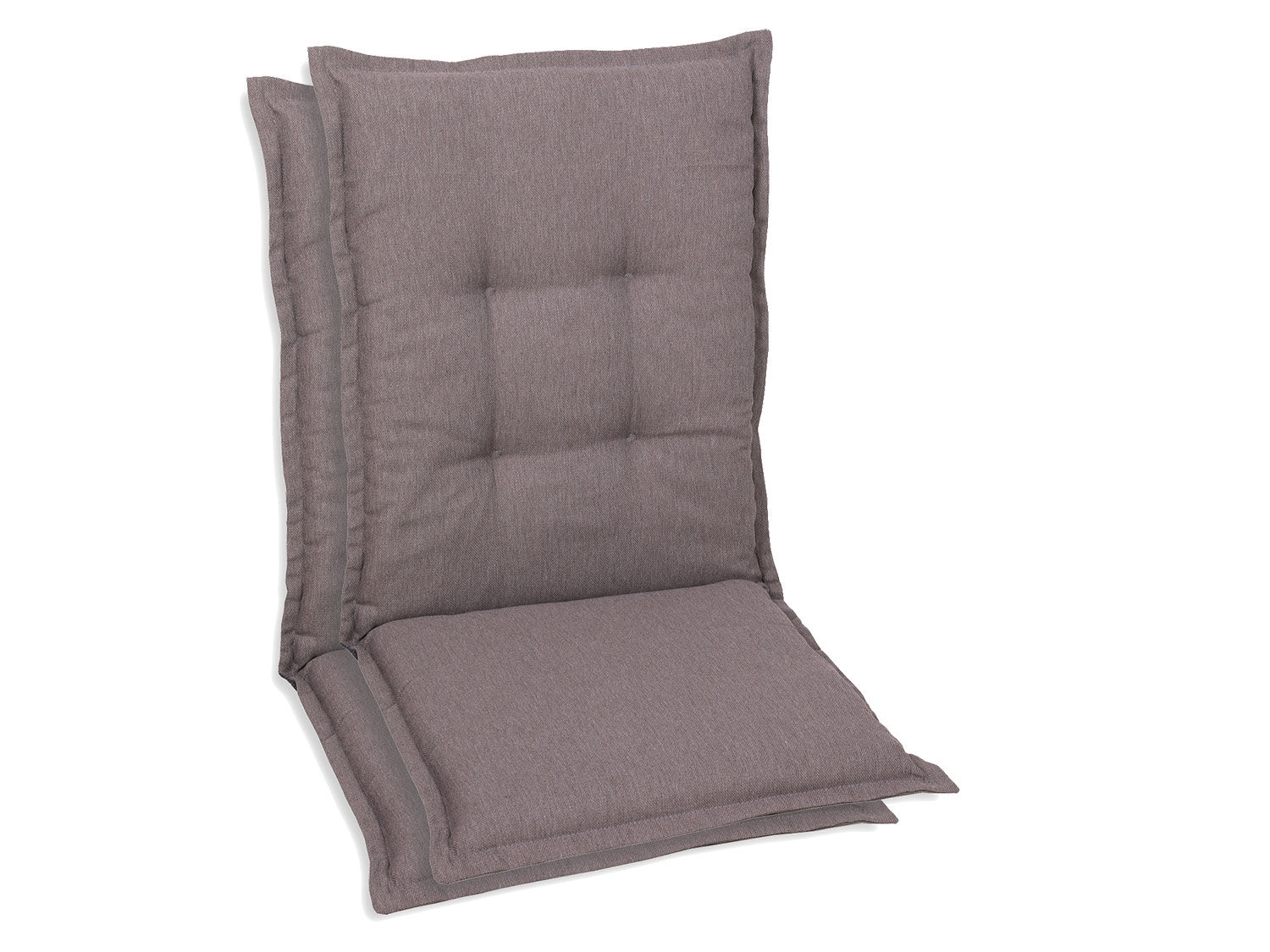 GO-DE Textil Tuinkussen (Stoelkussens voor stoelen met een normale rugleuning, Taupe) - 4014082100783