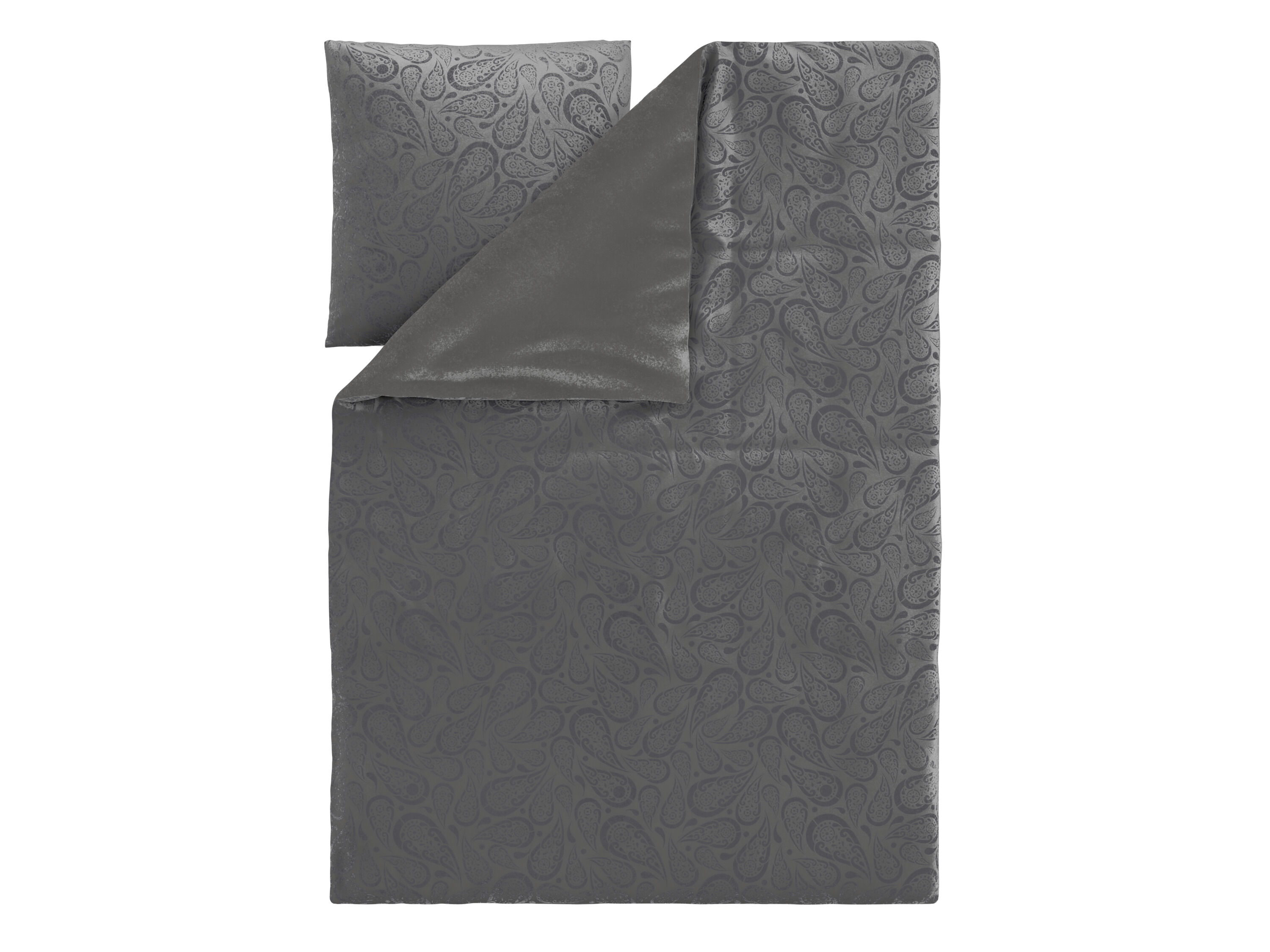 LIVARNO Pluche dekbedovertrek 140 x 200 cm (Grijs) - 4052916820162