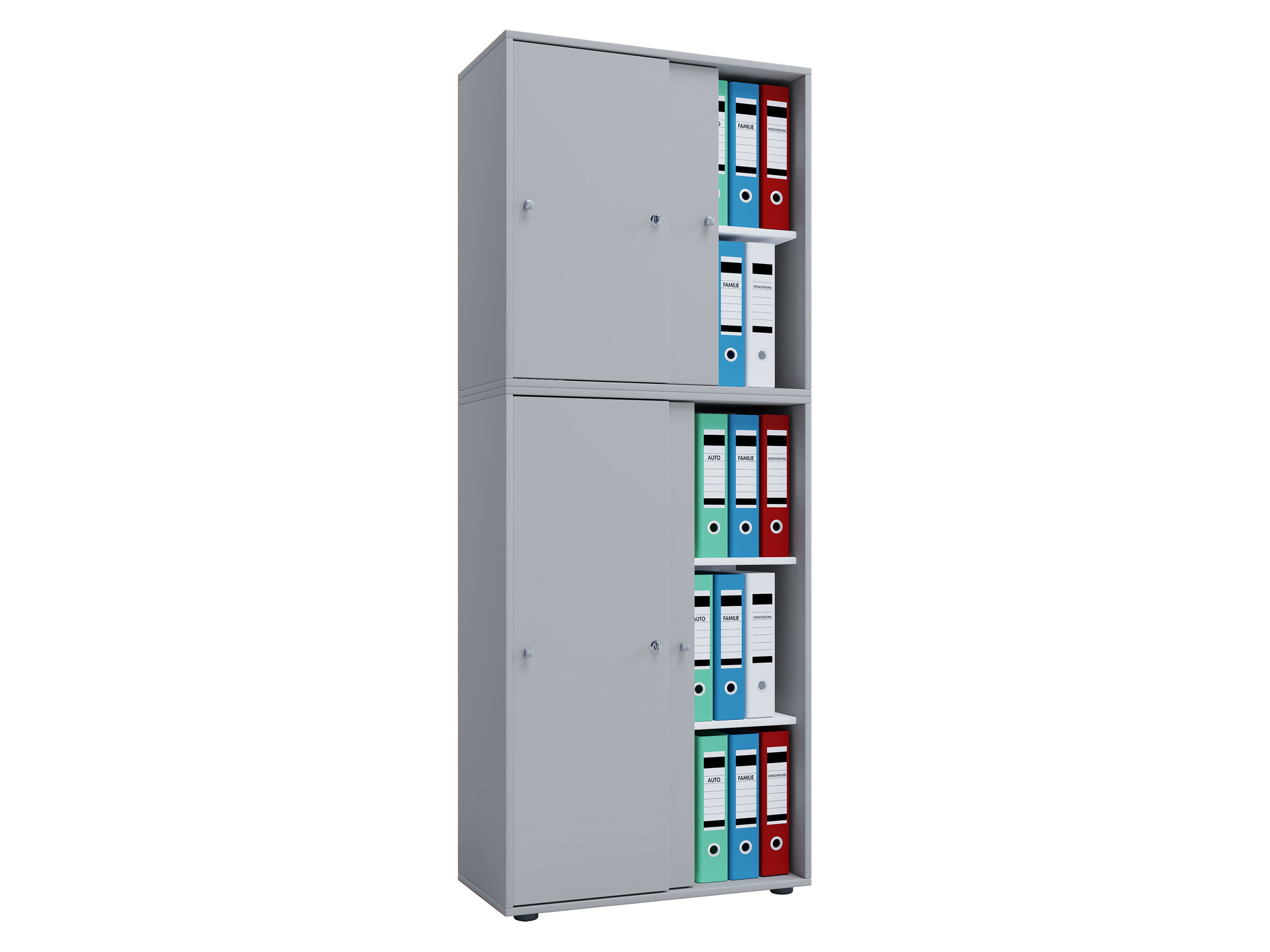 VCM Kast Lona (Schuifdeuren, Grijs, XXL) - 4051814375576