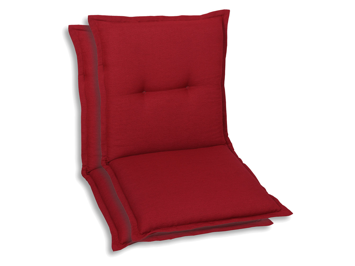 GO-DE Textil Tuinkussen (Stoelkussens voor stoelen met een lage rugleuning, Kersenrood) - 4014082101278