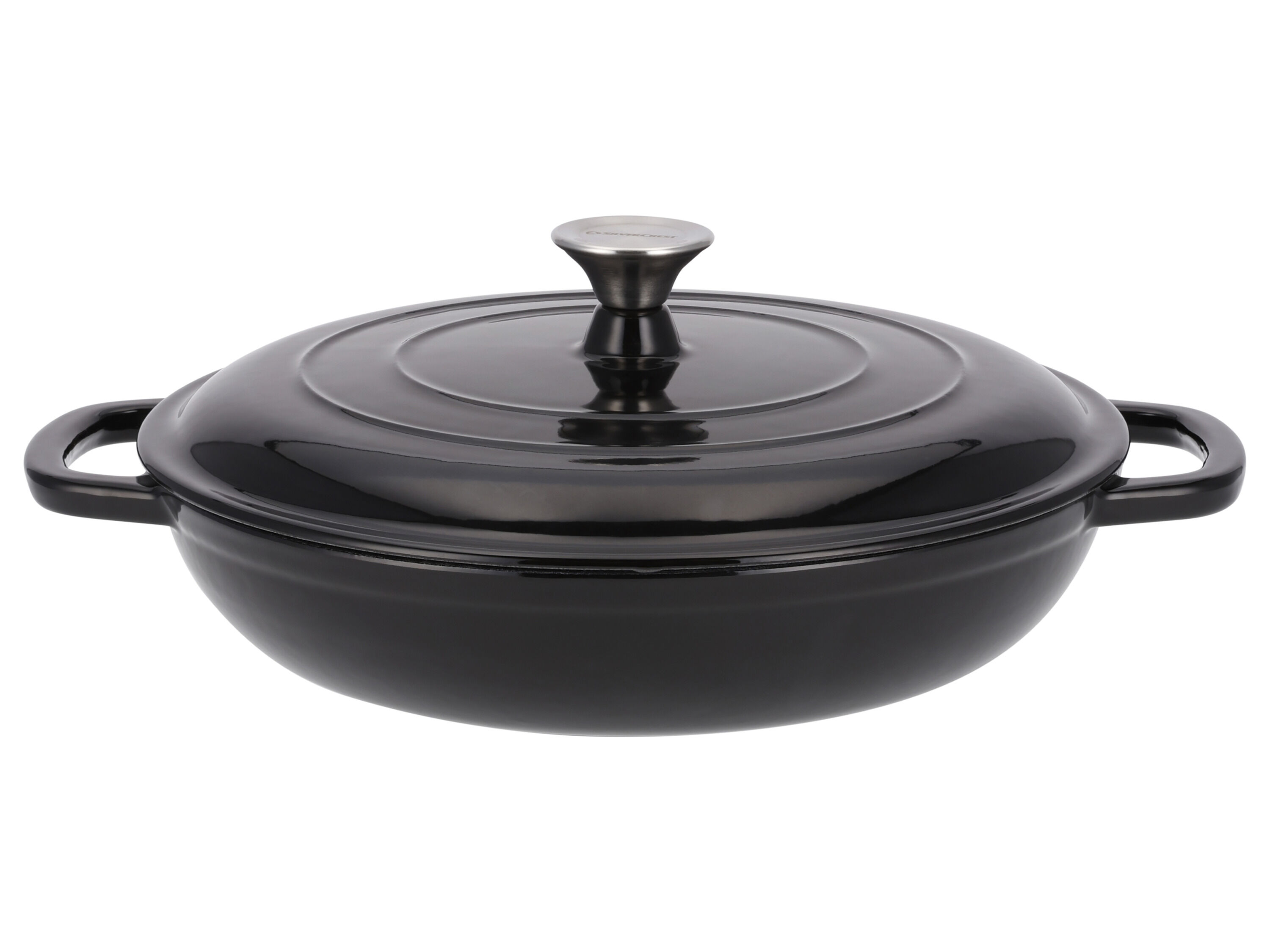 SILVERCREST Gietijzeren pan 30 cm 3,7 L (Zwart) - 4052916658871