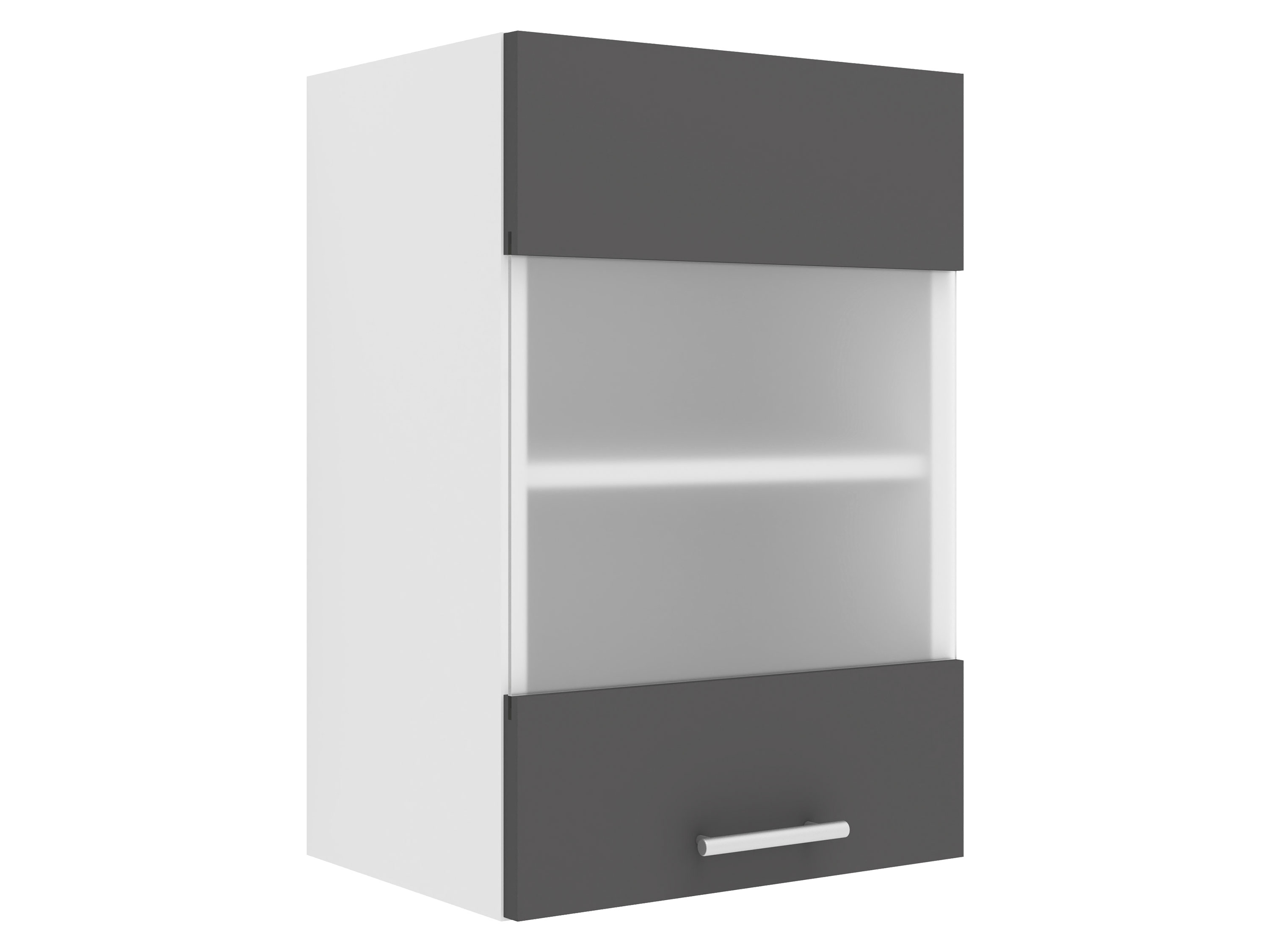 VCM Wandkast Esilo (Hangende kast, Wit/antraciet, 1 Glastür) - 4051814423307