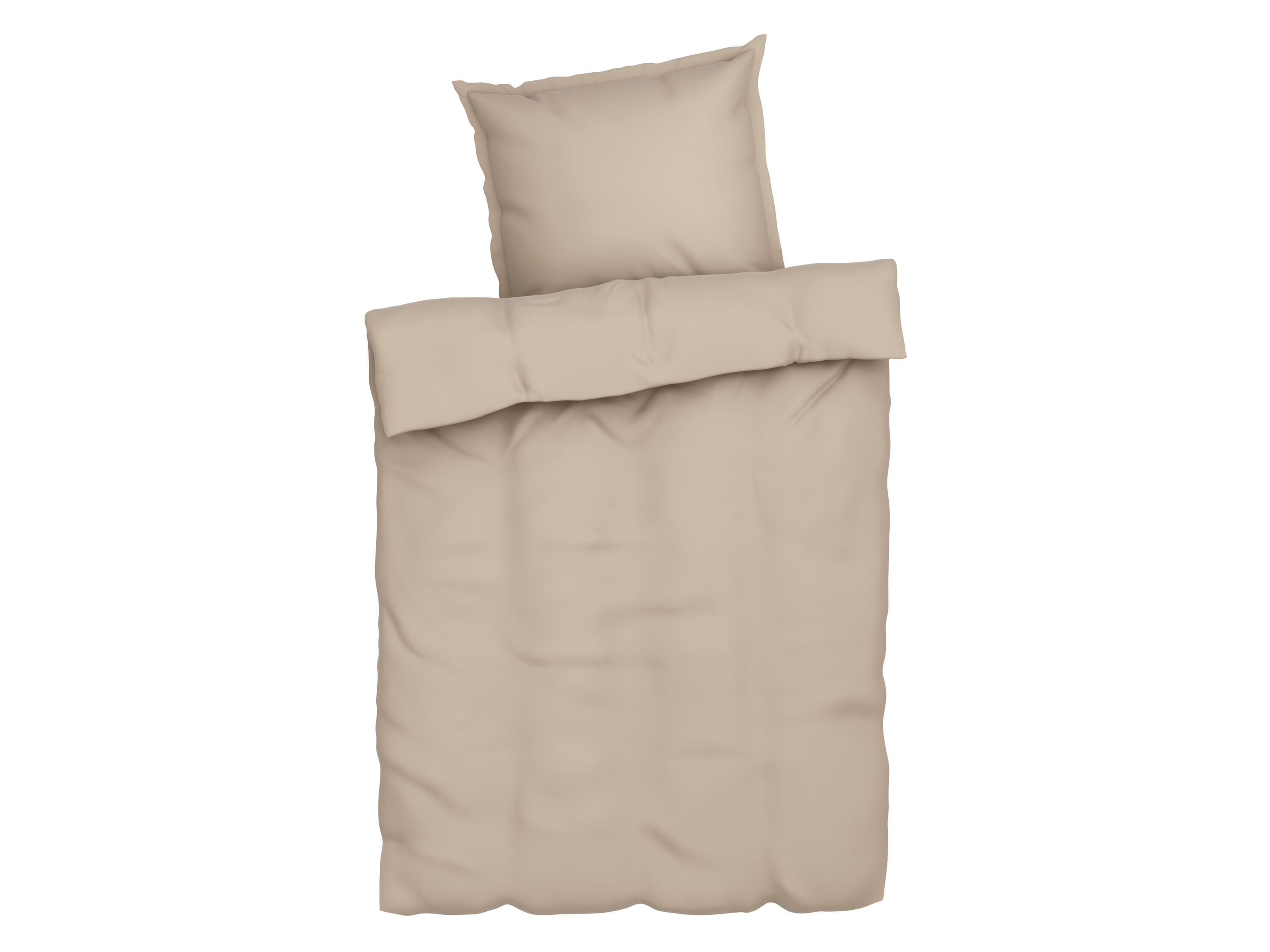 LIVARNO home Lyocell satijnen dekbedovertrek 140 x 200 cm (Beige) - 4052916587577