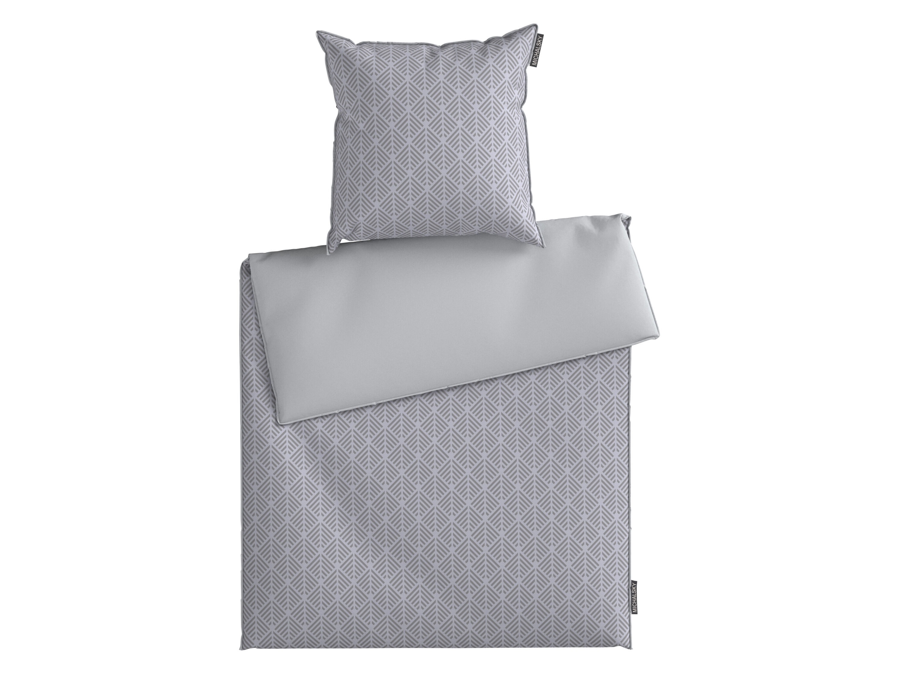Michalsky Satijnen dekbedovertrek 140 x 200 cm (Grijs) - 4050069112790