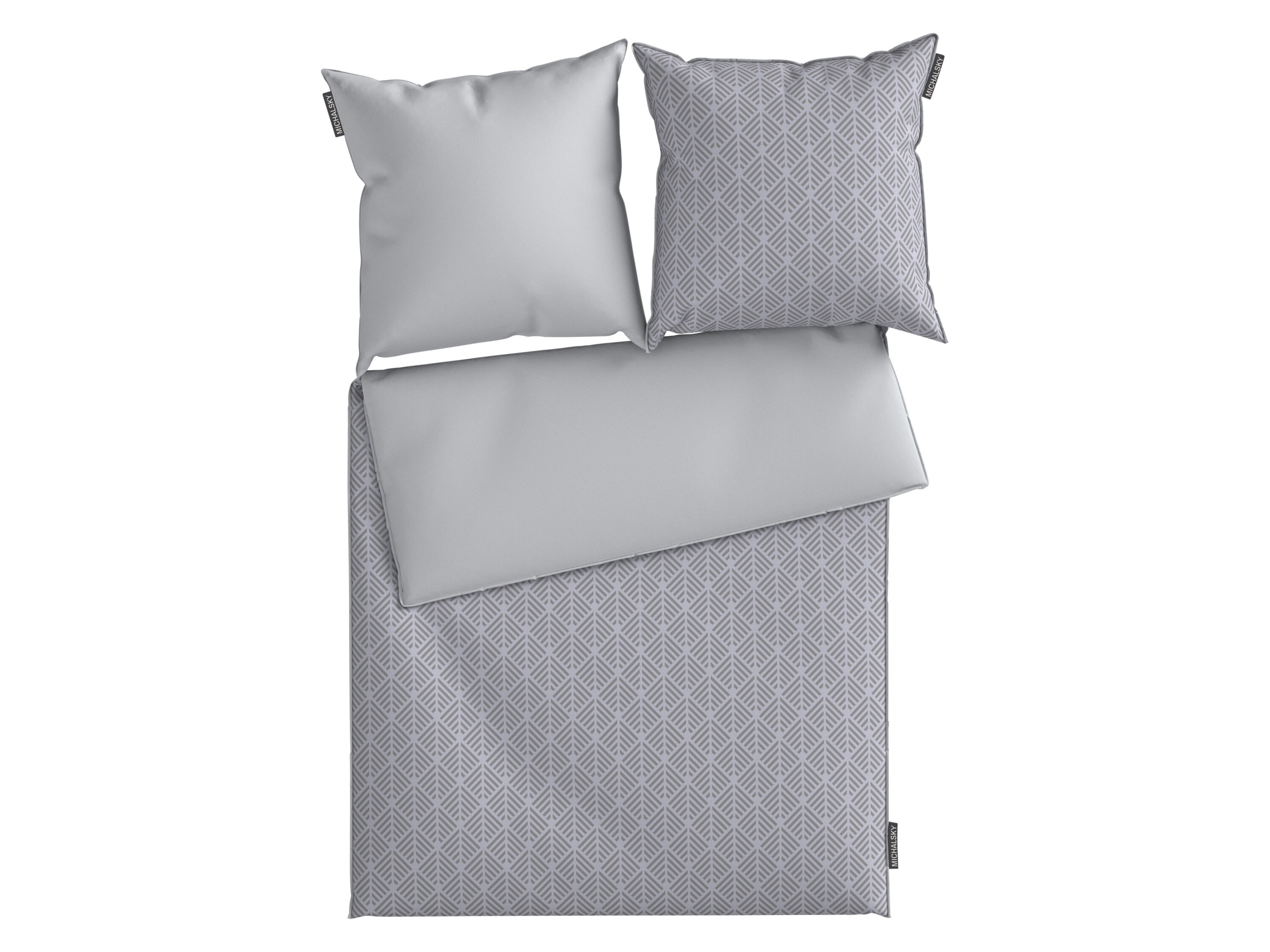 Michalsky Satijnen dekbedovertrek 240 x 220 cm (Grijs) - 4050069113032