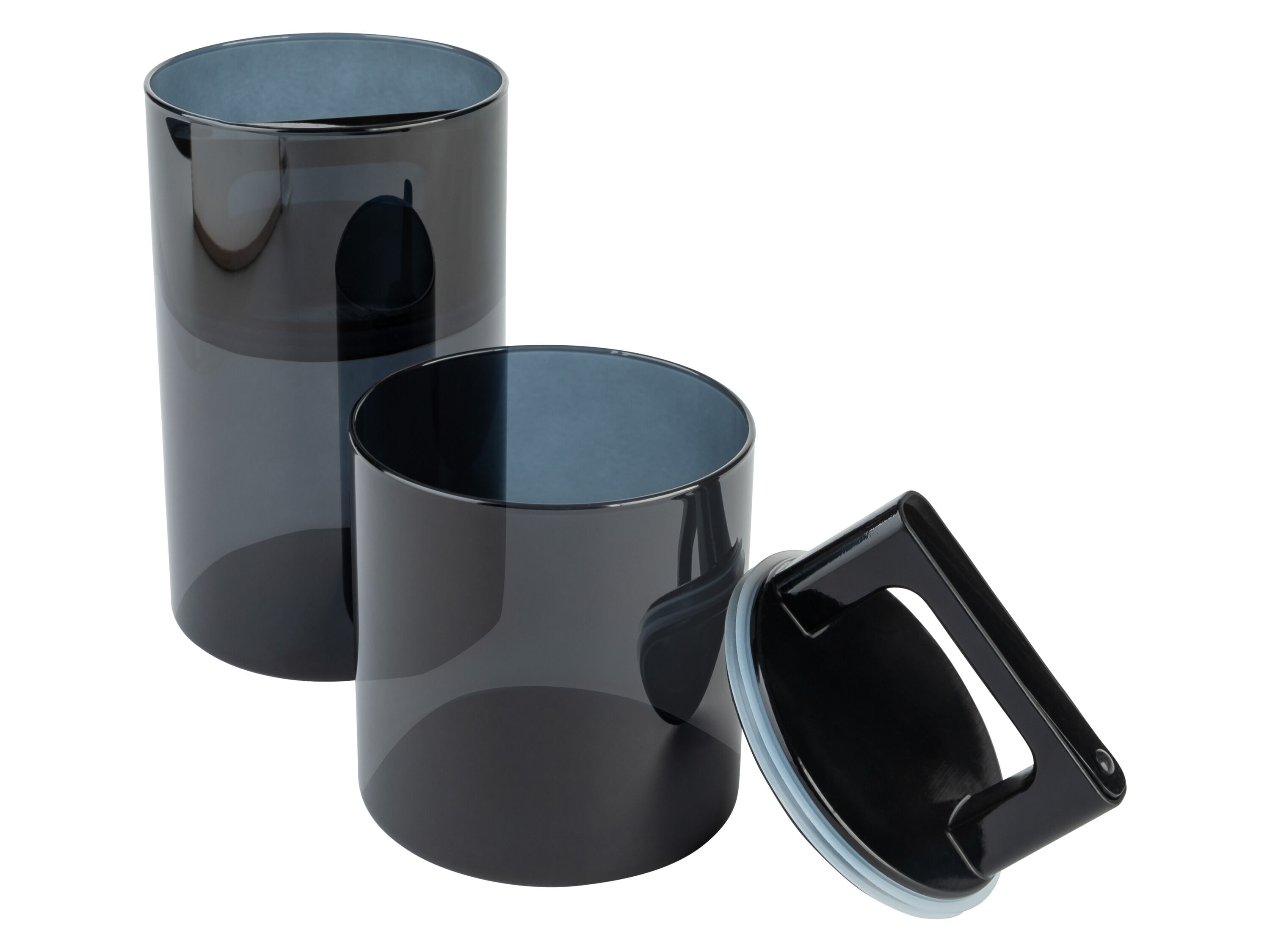 LIVARNO home Voorraadpotten met vacumeerdeksel (Zwart) - 4335814092542