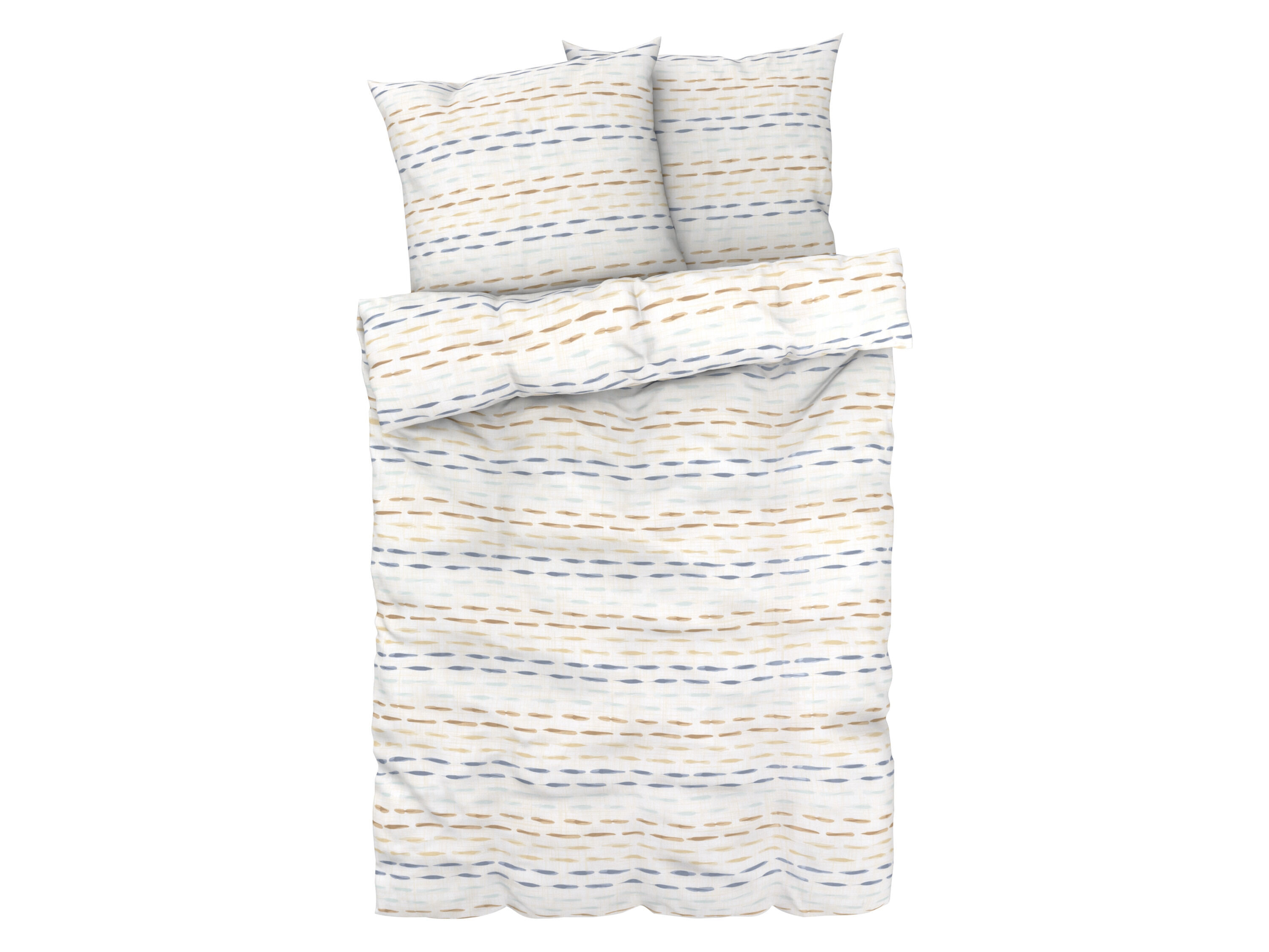 LIVARNO home Satijnen dekbedovertrek 240 x 220 cm (lijnen) - 4052916418109