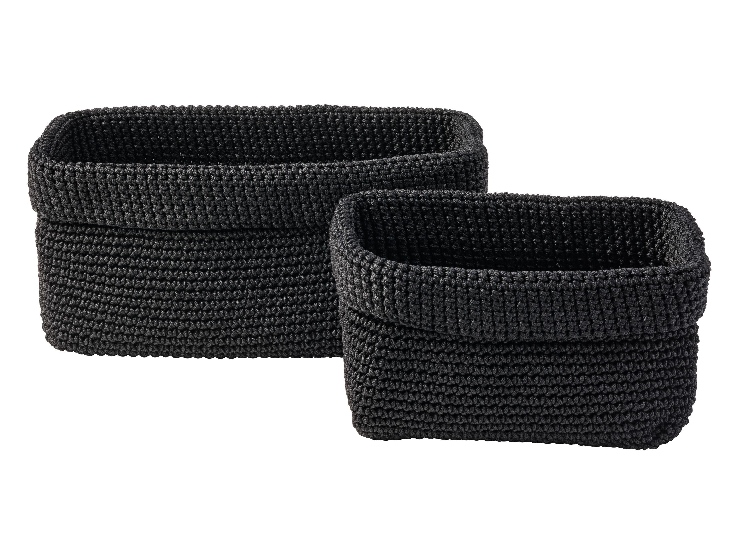 LIVARNO home Opbergmanden of hangorganizer (2 opbergmanden zwart) - 4335754012297