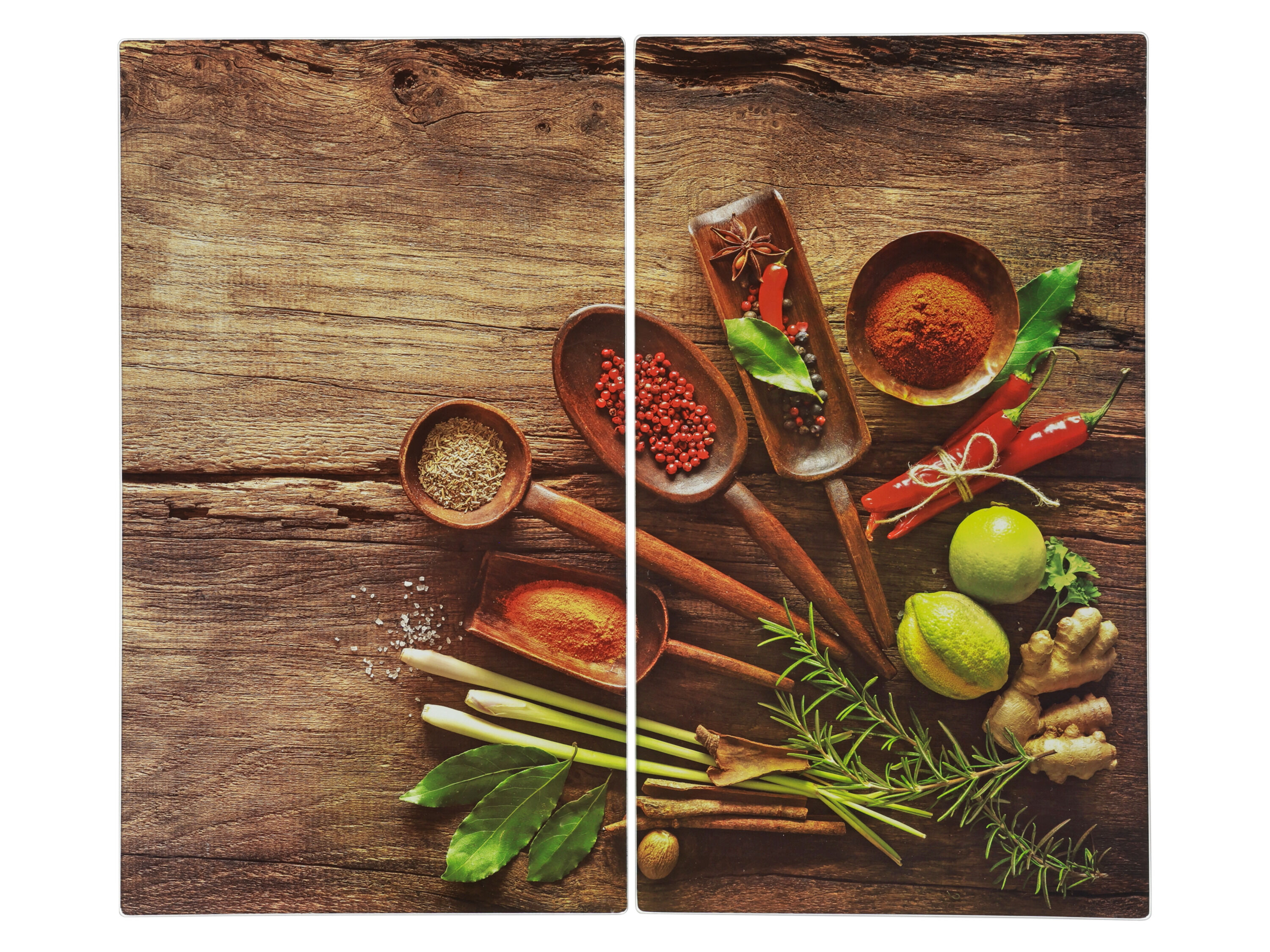 SILVERCREST Set van 2 kookplaat afdekplaten (Hout) - 4054599117676