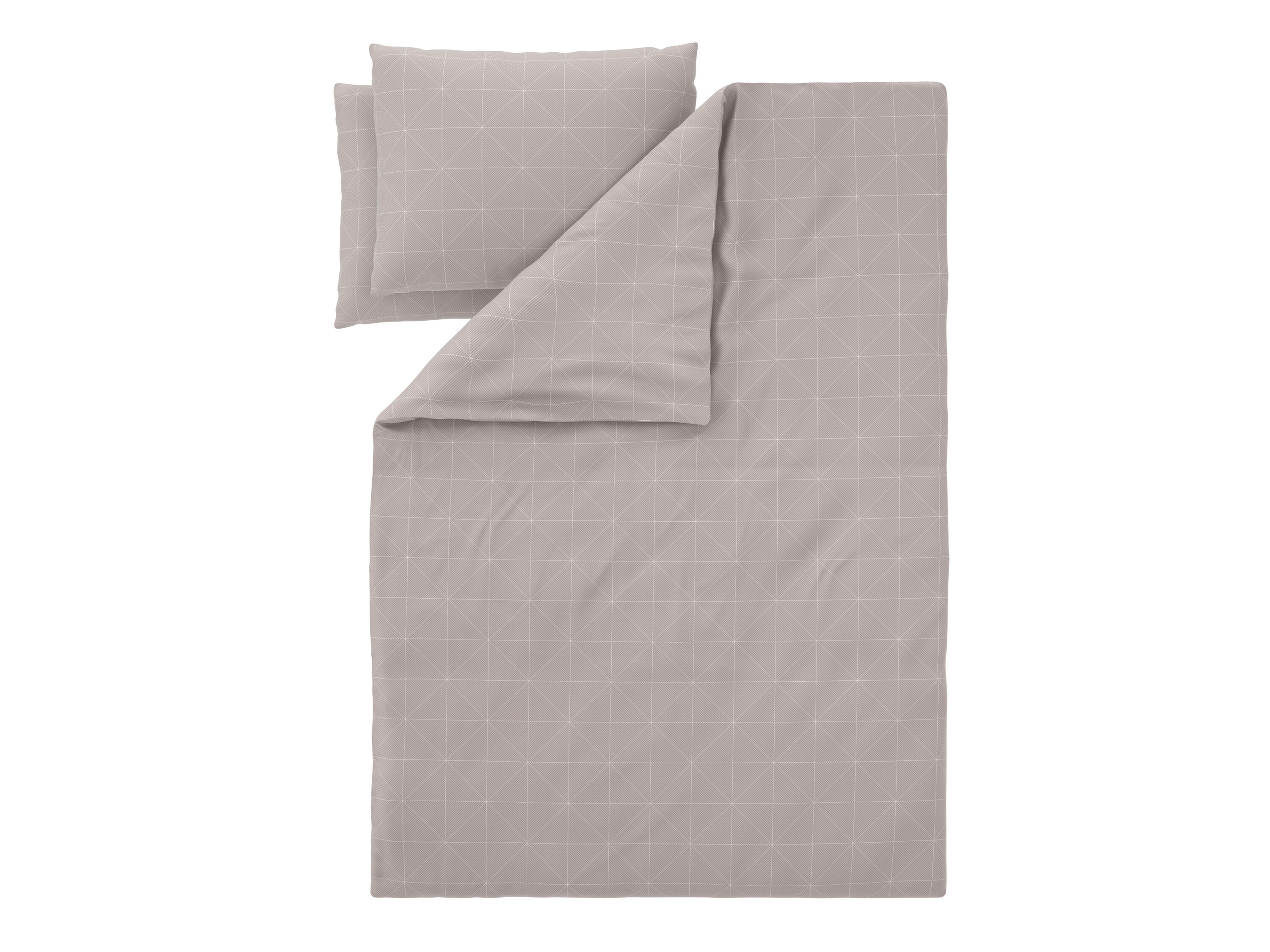 LIVARNO Satijnen dekbedovertrek 240 x 220 cm (Geometrisch/beige) - 4052916826942