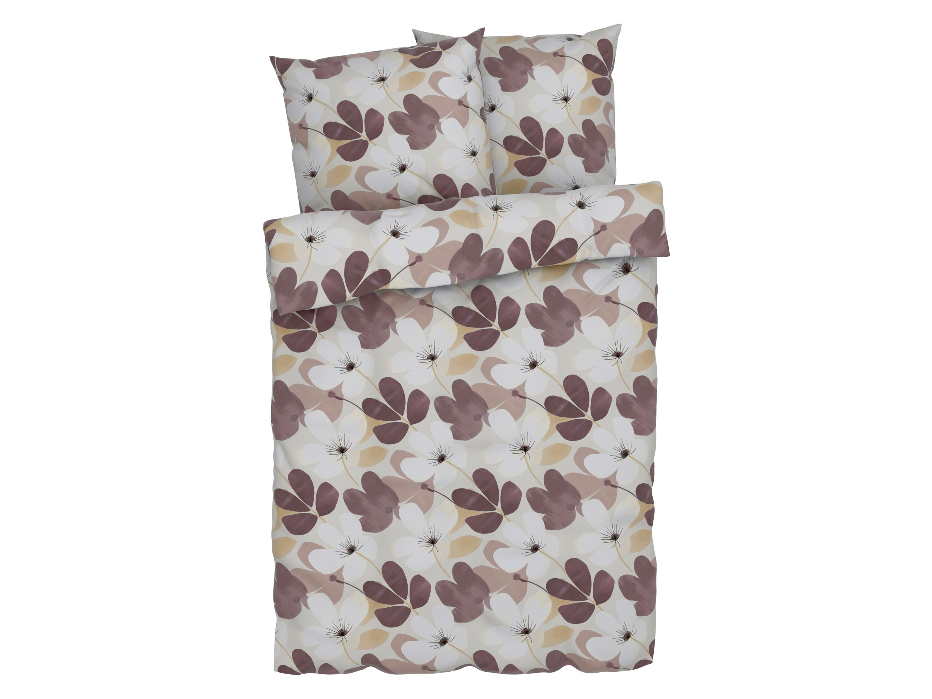 LIVARNO home Satijnen dekbedovertrek 200 x 200 cm (bloemen) - 4052916642092