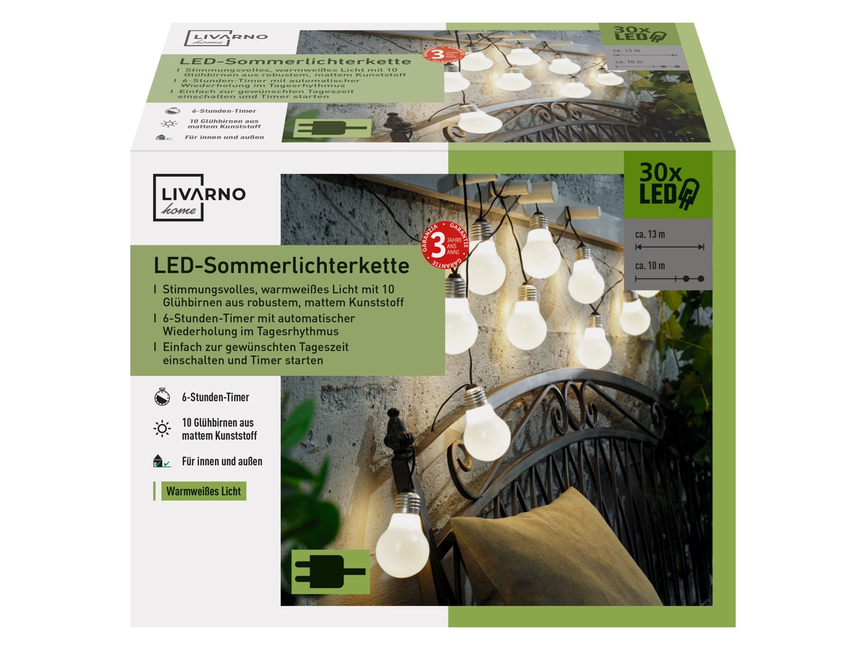 LIVARNO home LED-lichtketting (Wit) - 4052916402474