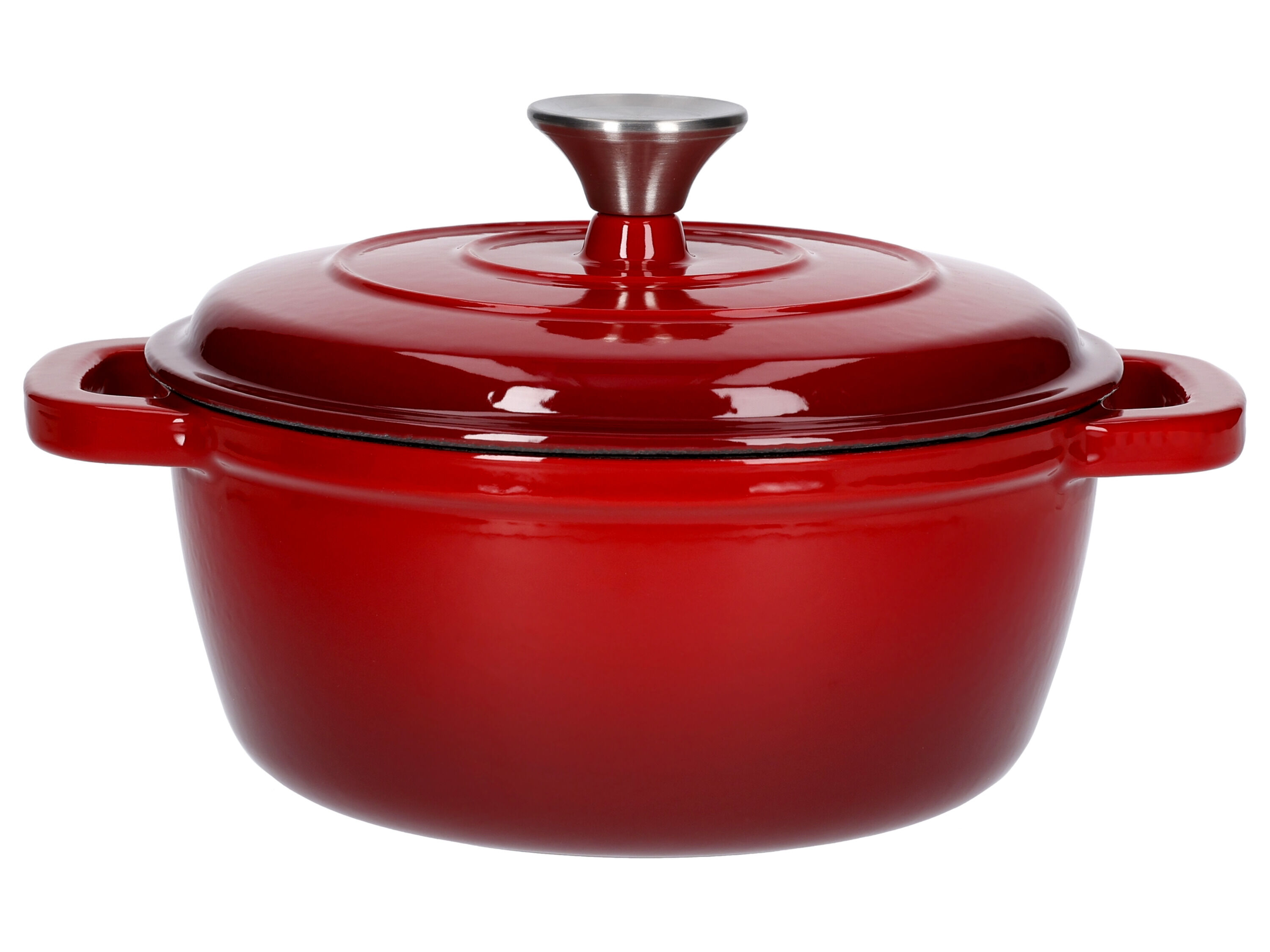 SILVERCREST Gietijzeren pan 22 cm 2,8 L (Rood) - 4052916658376