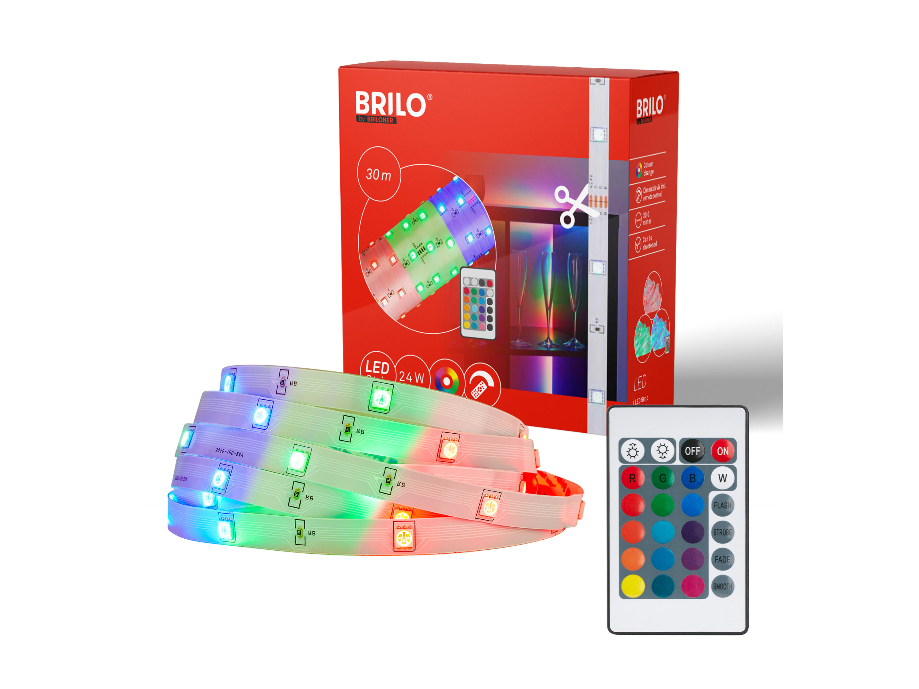 Briloner RGB LED-strip (30m) - 4002707472377