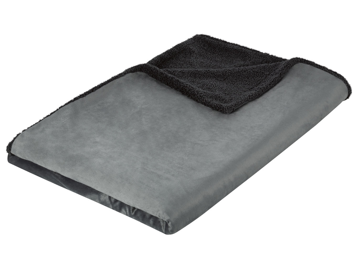 LIVARNO home Teddy fleecedeken 150 x 200 cm (Grijs) - 4055332064981