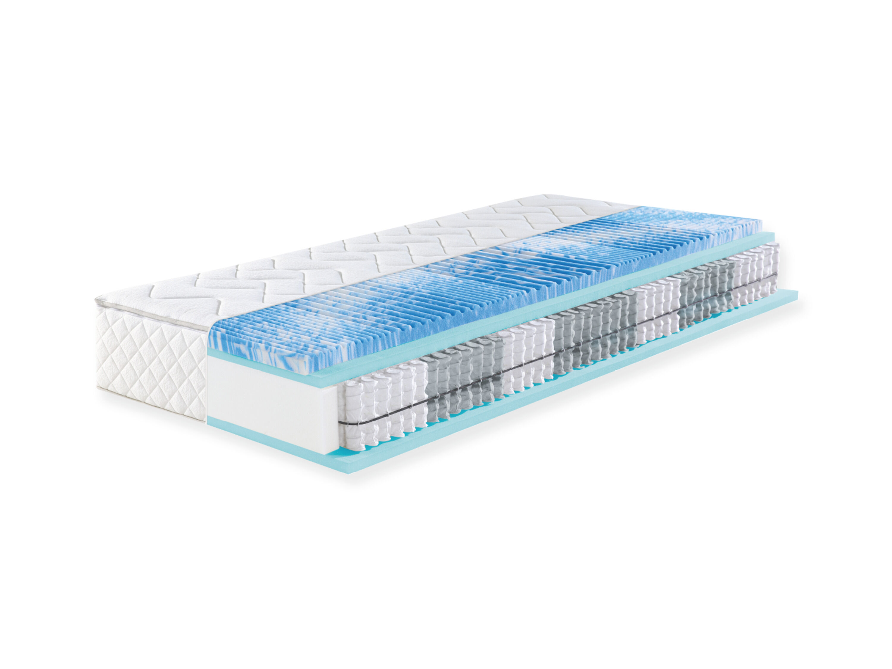 f.a.n. Pocketvering matras met gelschuim topper Sweet Dream XXL (Stevig (H3), 80 x 200 cm) - 4000863112540