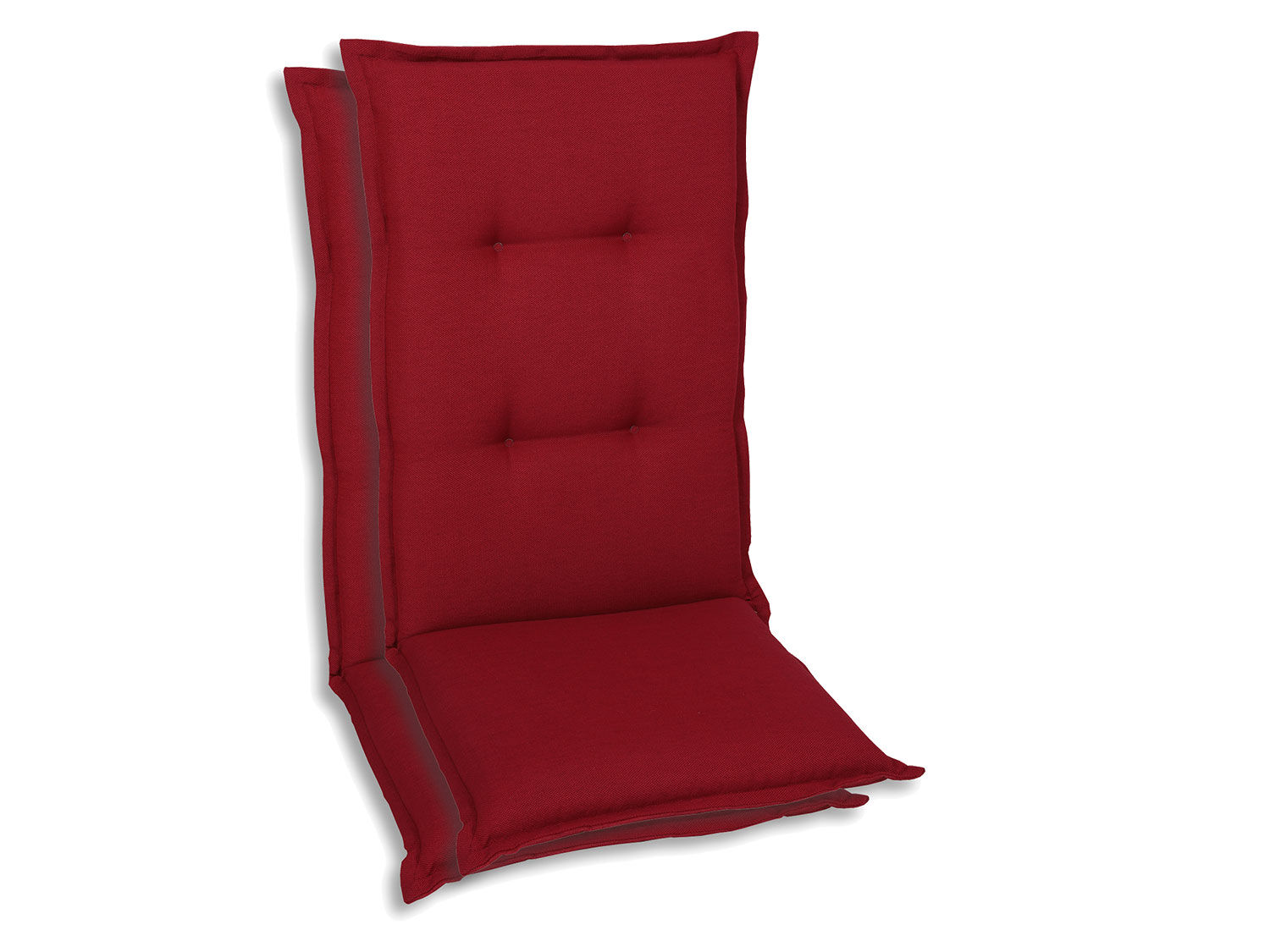 GO-DE Textil Tuinkussen (Stoelkussens voor stoelen met een lange rugleuning, Kersenrood) - 4014082101261