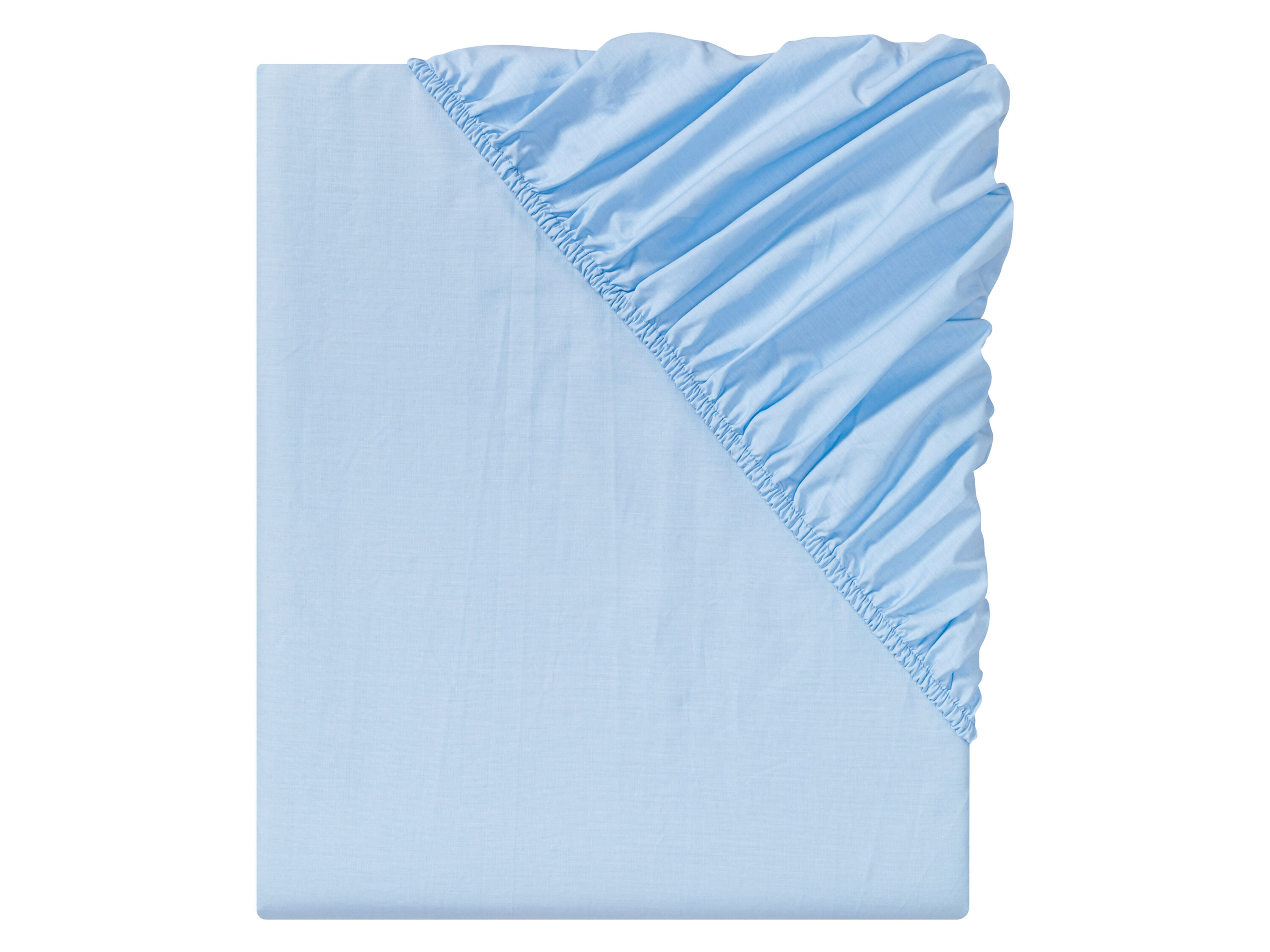 LIVARNO home Percal hoeslaken 180-200 x 200 cm (Lichtblauw) - 4052916262078