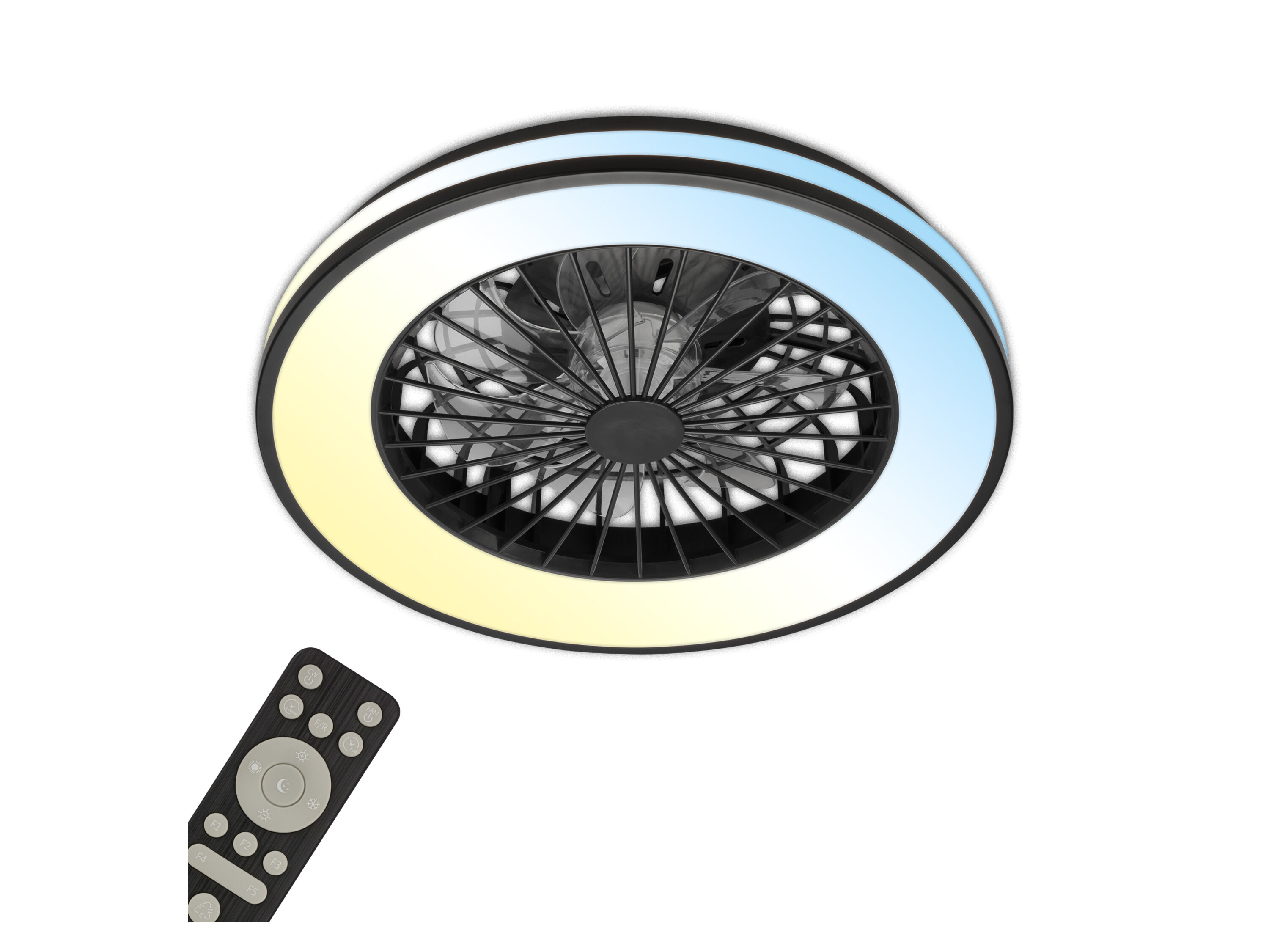 Briloner Plafondventilator met LED-licht (Zwart) - 4002707456001