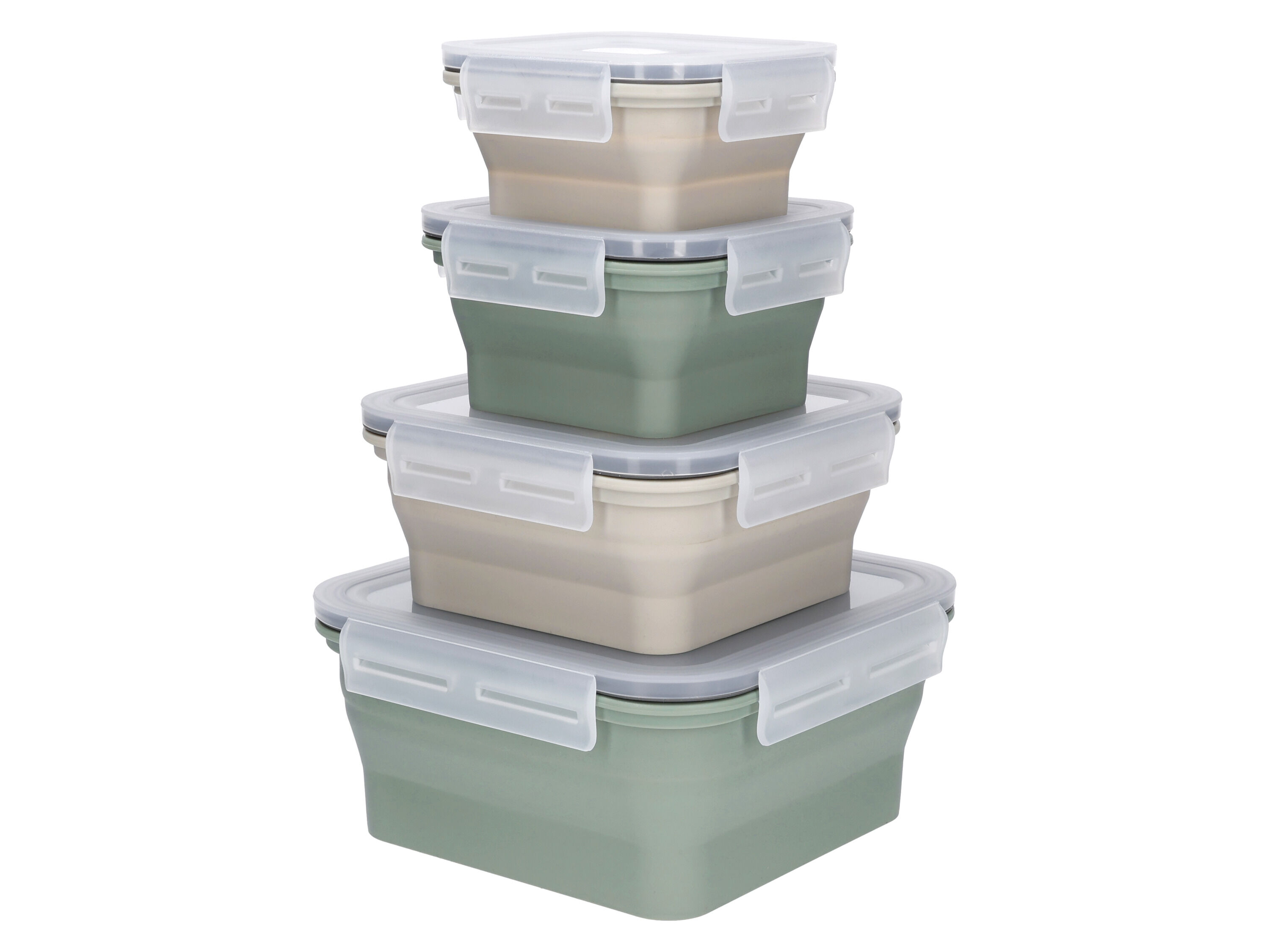 SILVERCREST Opvouwbare vershoudbakjes of lunchbox (Vierkant 4-delig) - 4052916886694