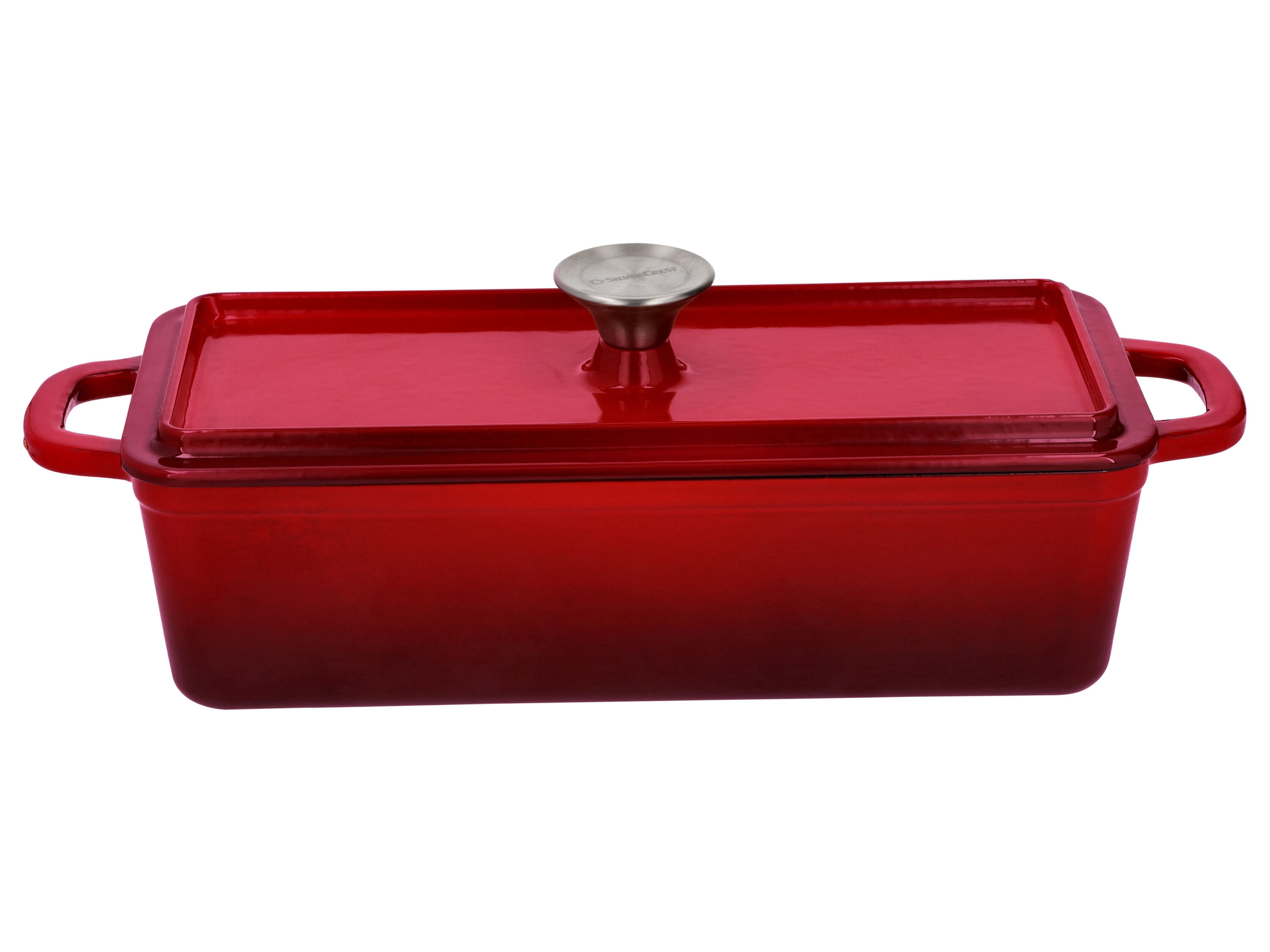 SILVERCREST Gietijzeren broodpan (Rechthoekig, Rood) - 4052916683187