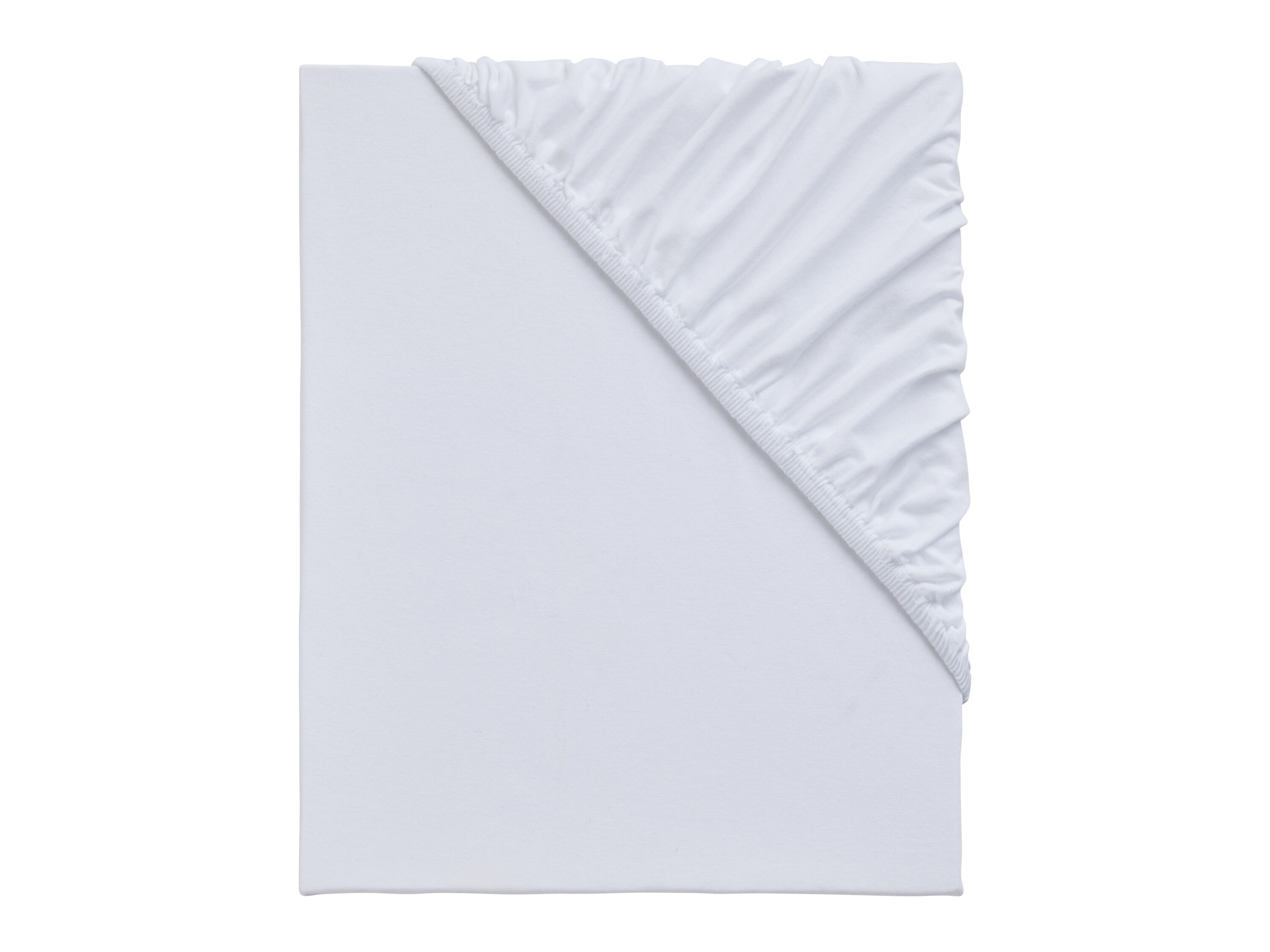 Emma Jersey hoeslaken 90-100 x 200 cm (Wit) - 4050069111670