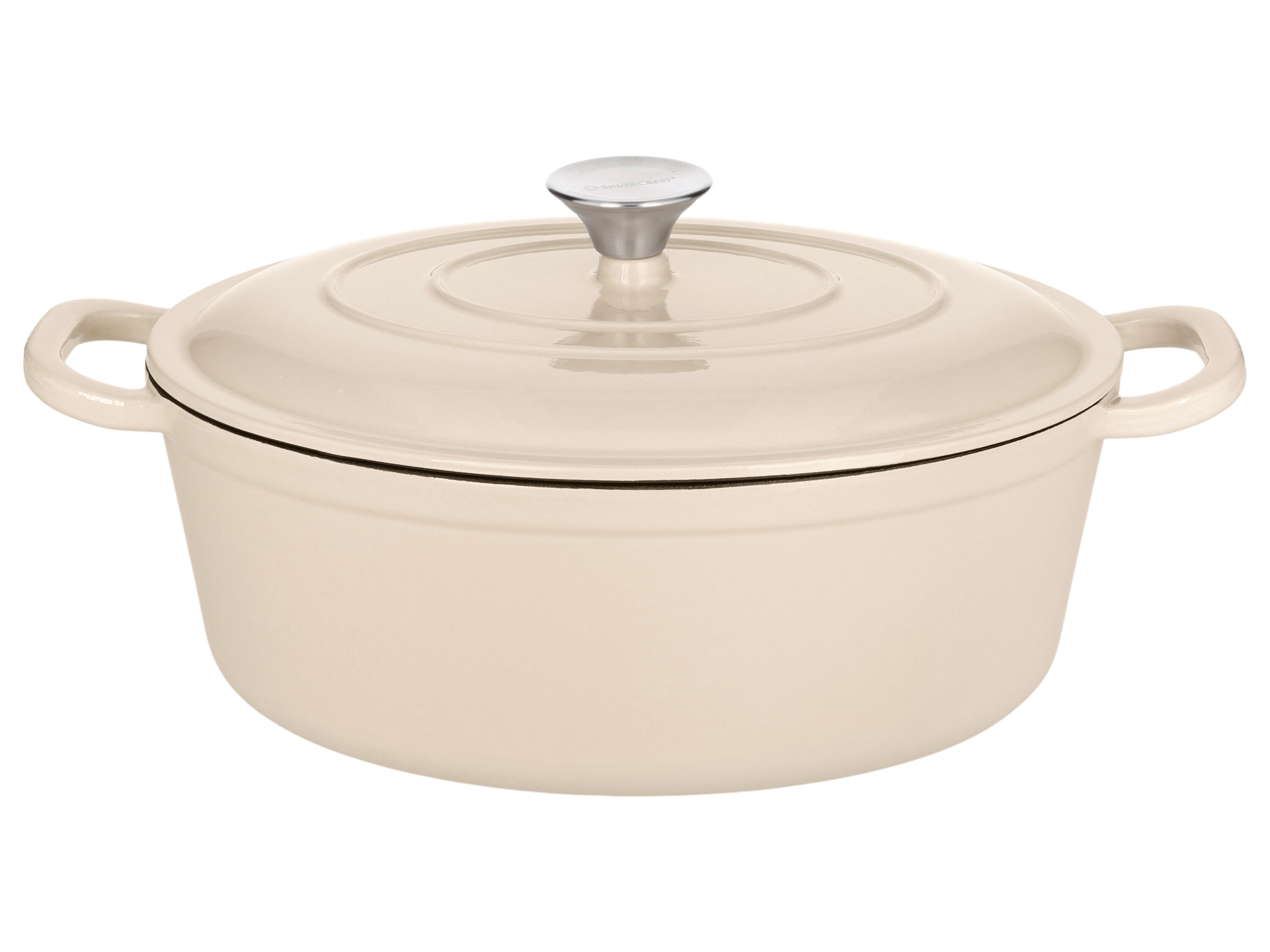 SILVERCREST Gietijzeren braadpan 29 cm 4,2 L (Beige) - 4052916980972