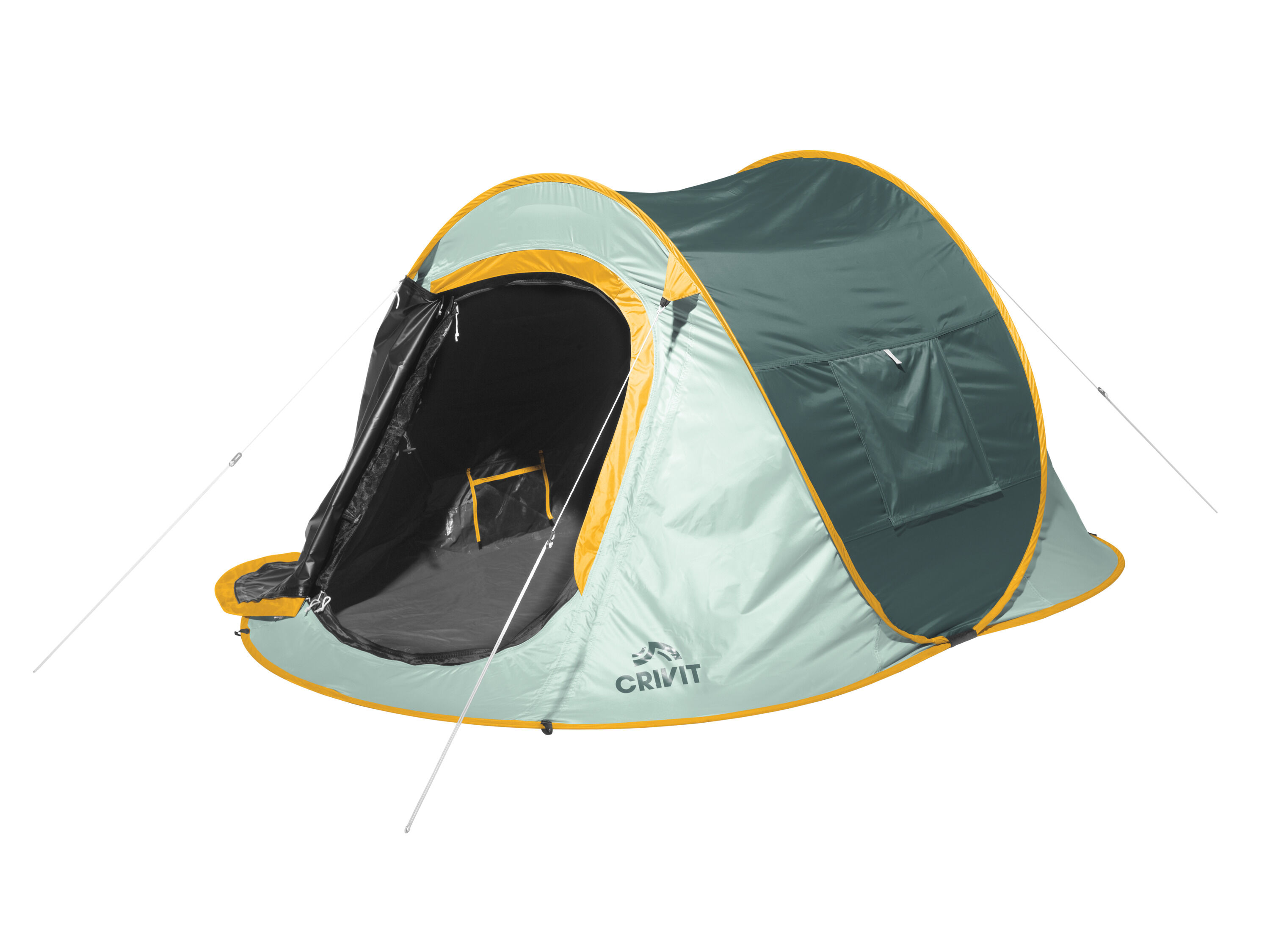 2-persoons pop-up tent (Groen/geel) - 4052916377291
