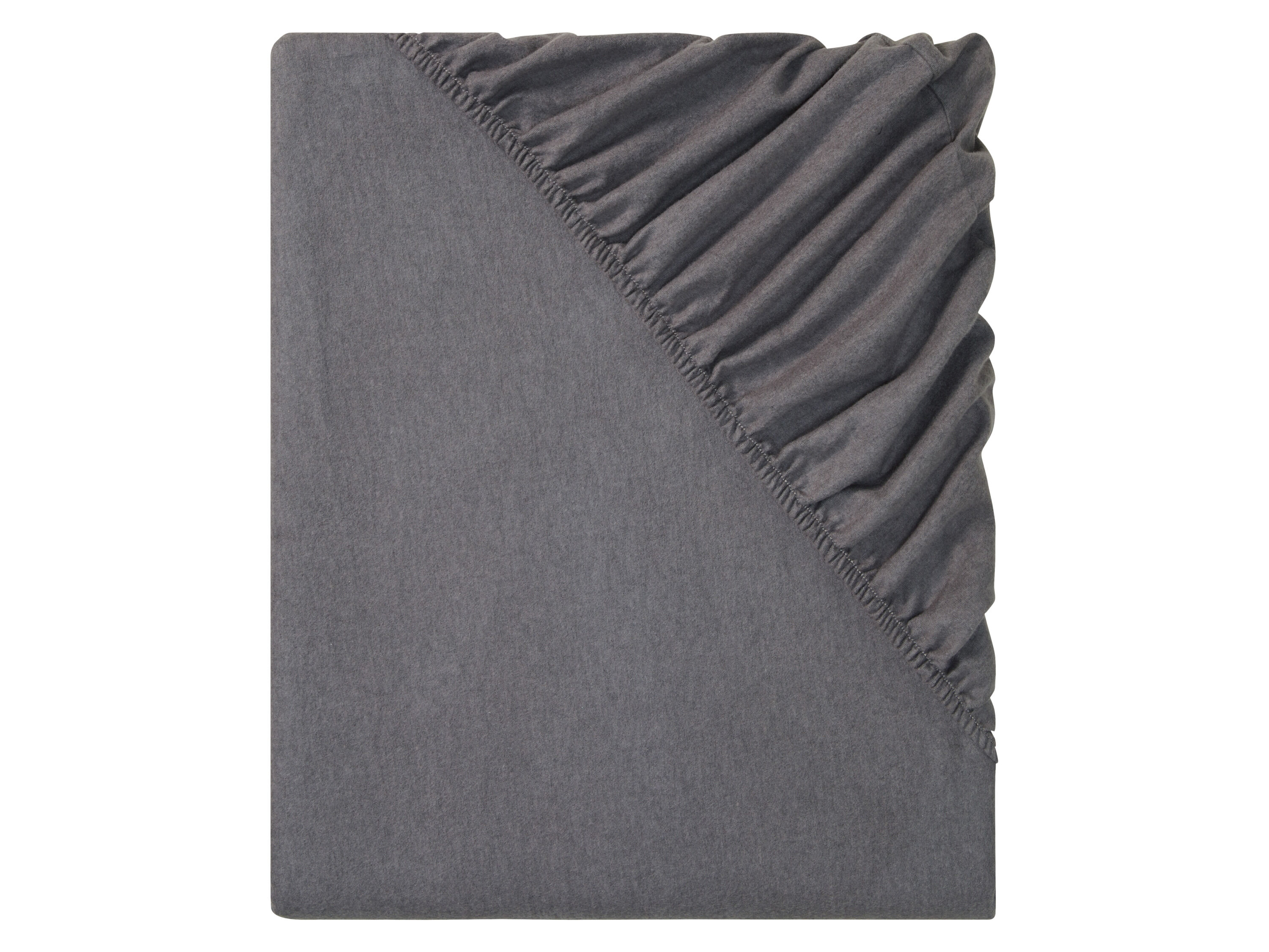 LIVARNO home Fijnflanellen hoeslaken Stretch hoeslaken van fijnflanel . (Donkergrijs) - 4052916589618