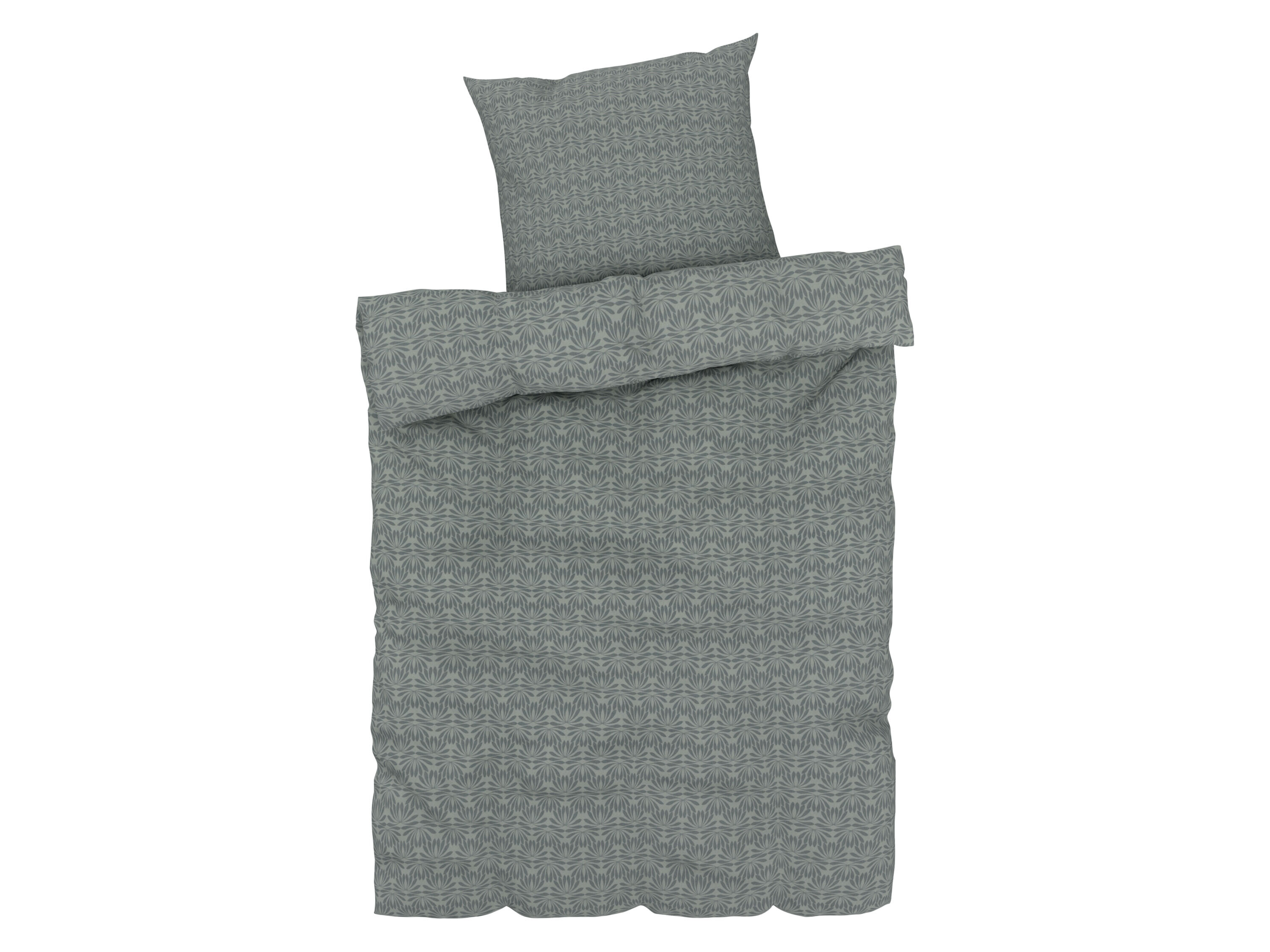 LIVARNO home Dekbedovertrek 140 x 200 cm (ornament groen) - 4052916431108