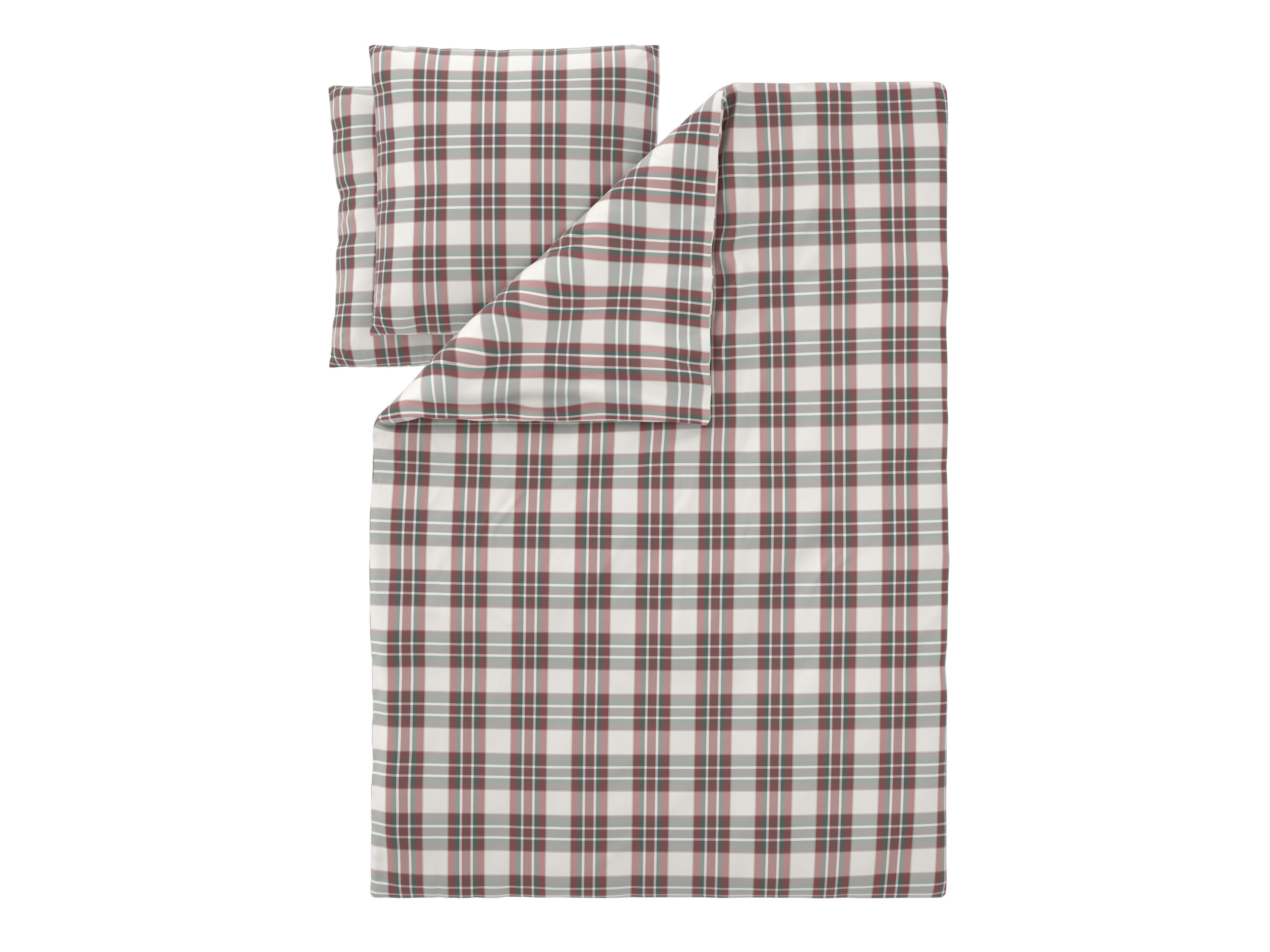 LIVARNO Satijnen dekbedovertrek 200 x 200 cm (Geruit) - 4052916839034