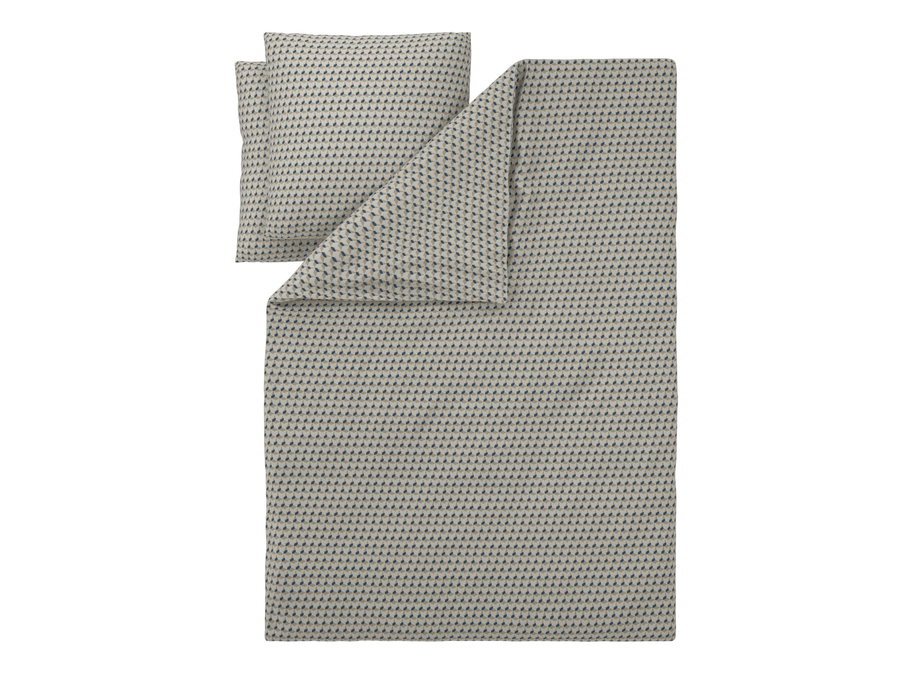 LIVARNO Renforcé-beddengoed (let op: LV OSNL) (Beige/donkerblauw) - 4052916832127