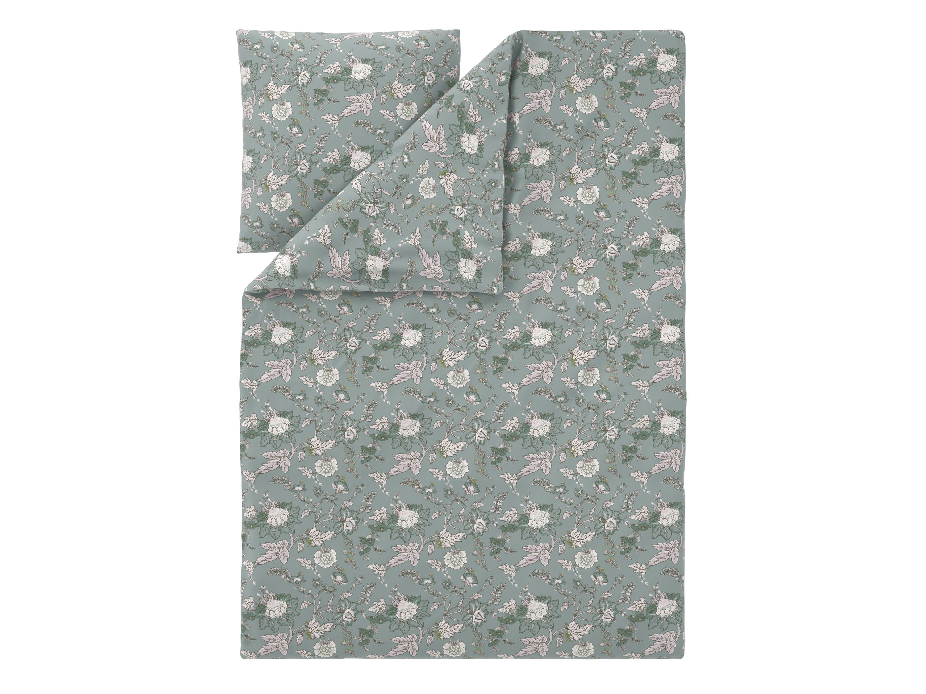 LIVARNO Satijnen dekbedovertrek 140 x 200 cm (Groen) - 4052916942833