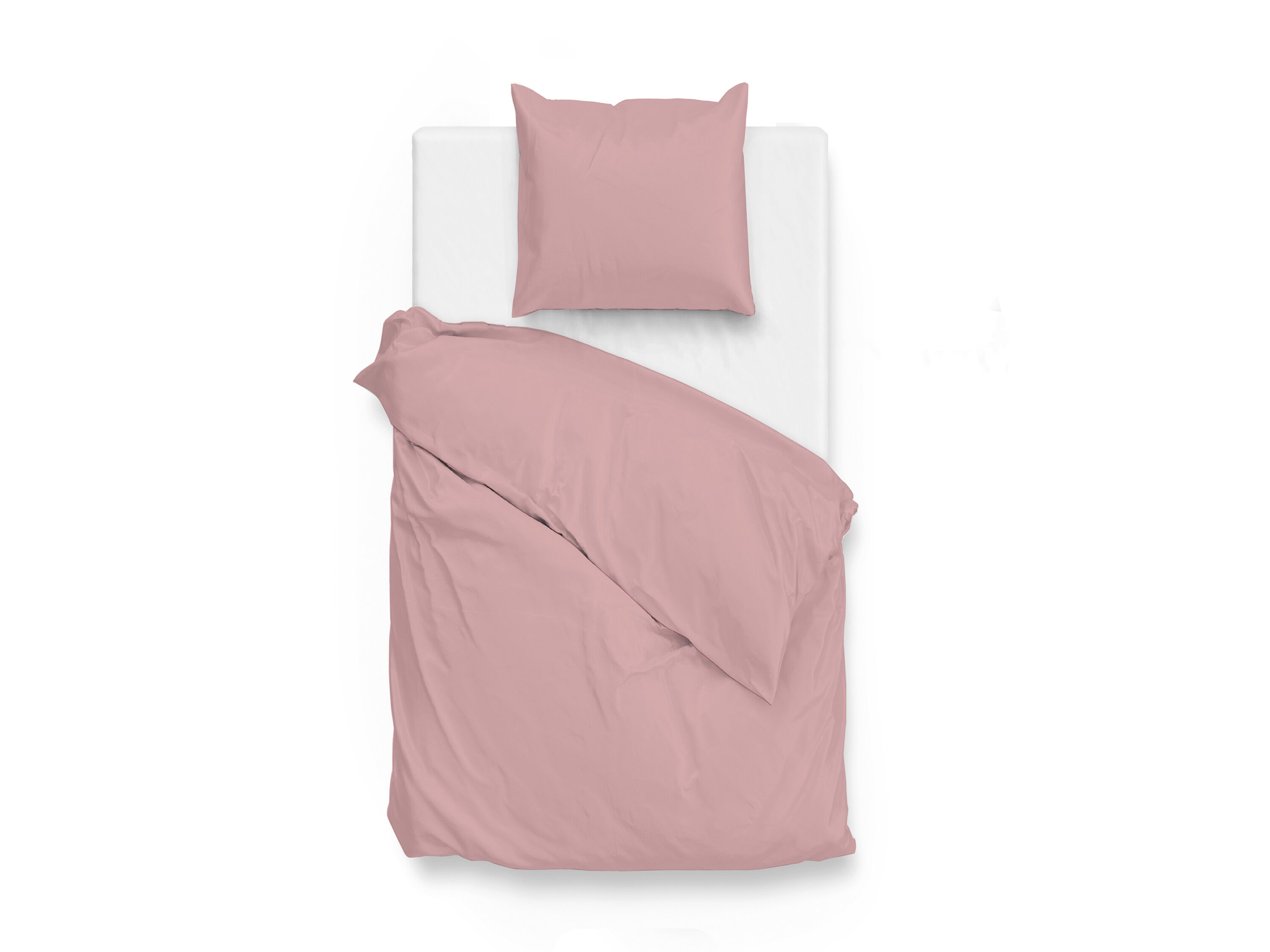 Face-2-Face Katoen satijnen dekbedovertrek Satinado (Shady Pink, 135 x 200 cm) - 8718518255462