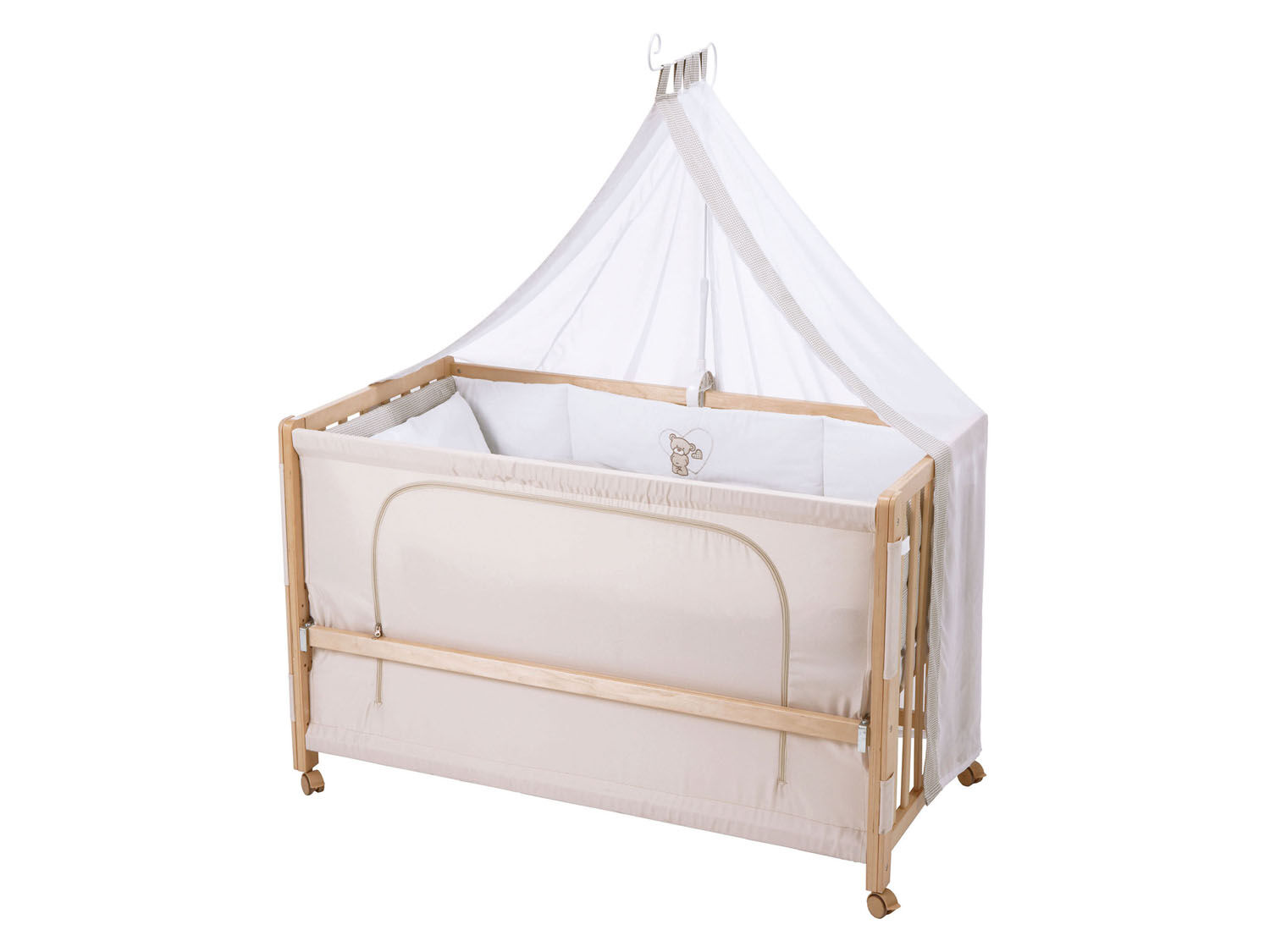 roba Babybed Room Bed 60 x 120 cm (Love beer, Naturel) - 4005317255392