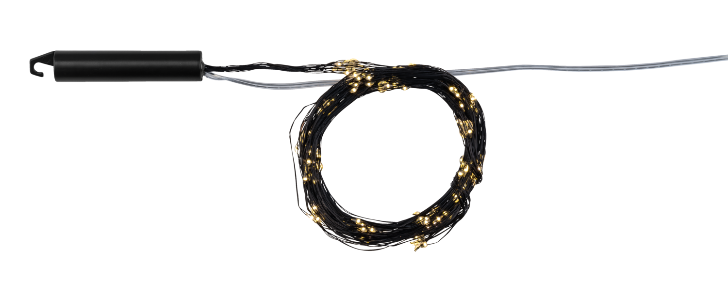 LIVARNO home LED-lichtsnoer 200 LED's (Lichte staart/zwarte draad) - 4052916741160