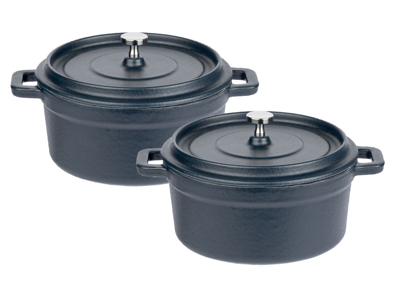 GSW 2 gietijzeren mini serveerpannen (Blauw) - 4005643719230