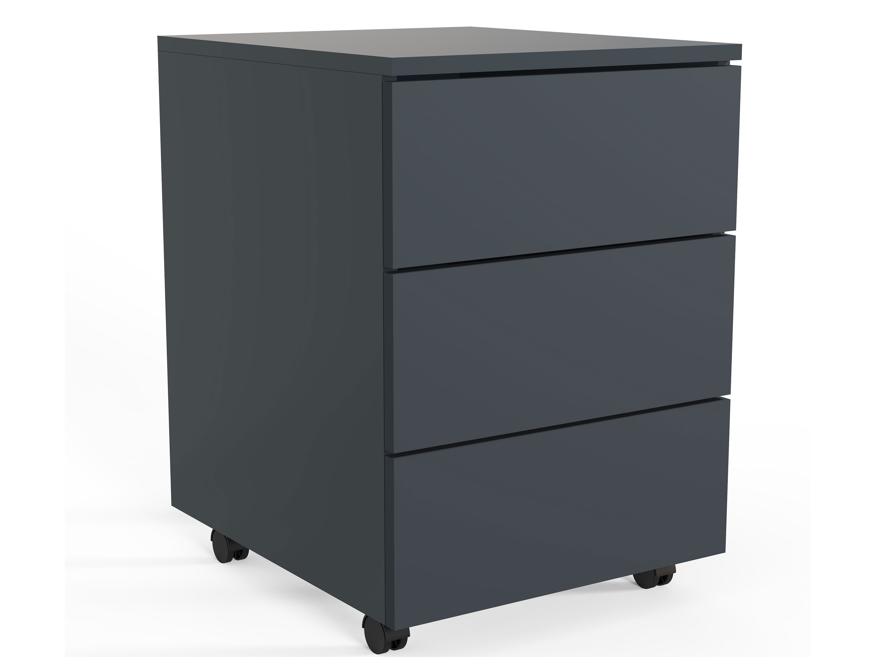 VCM Kastje op wielen (Antraciet, 3 lades) - 4051814419331