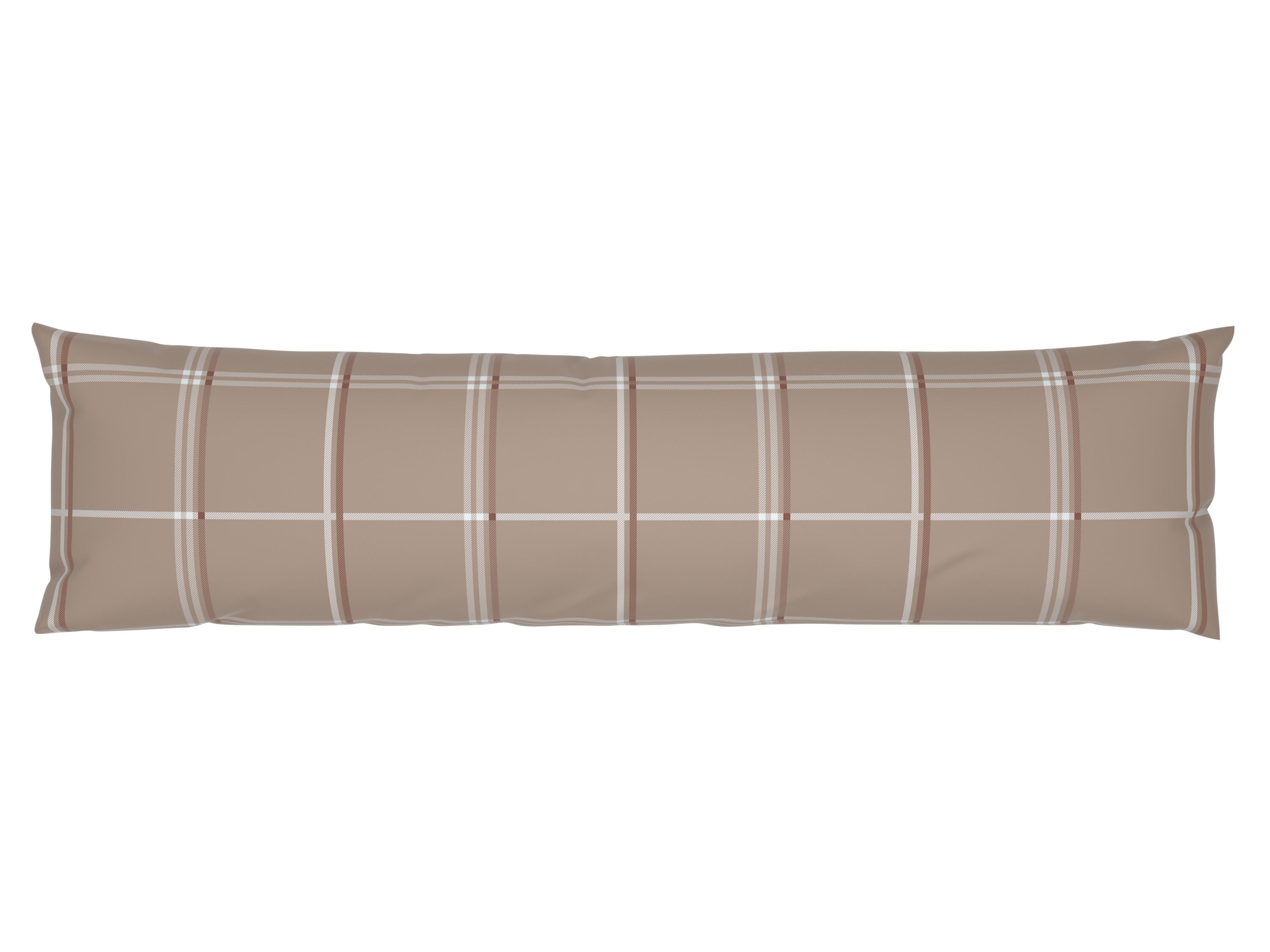 LIVARNO home Kussensloop voor zijslaapkussen 145 x 40 cm (Bruin gestreept) - 4052916649473